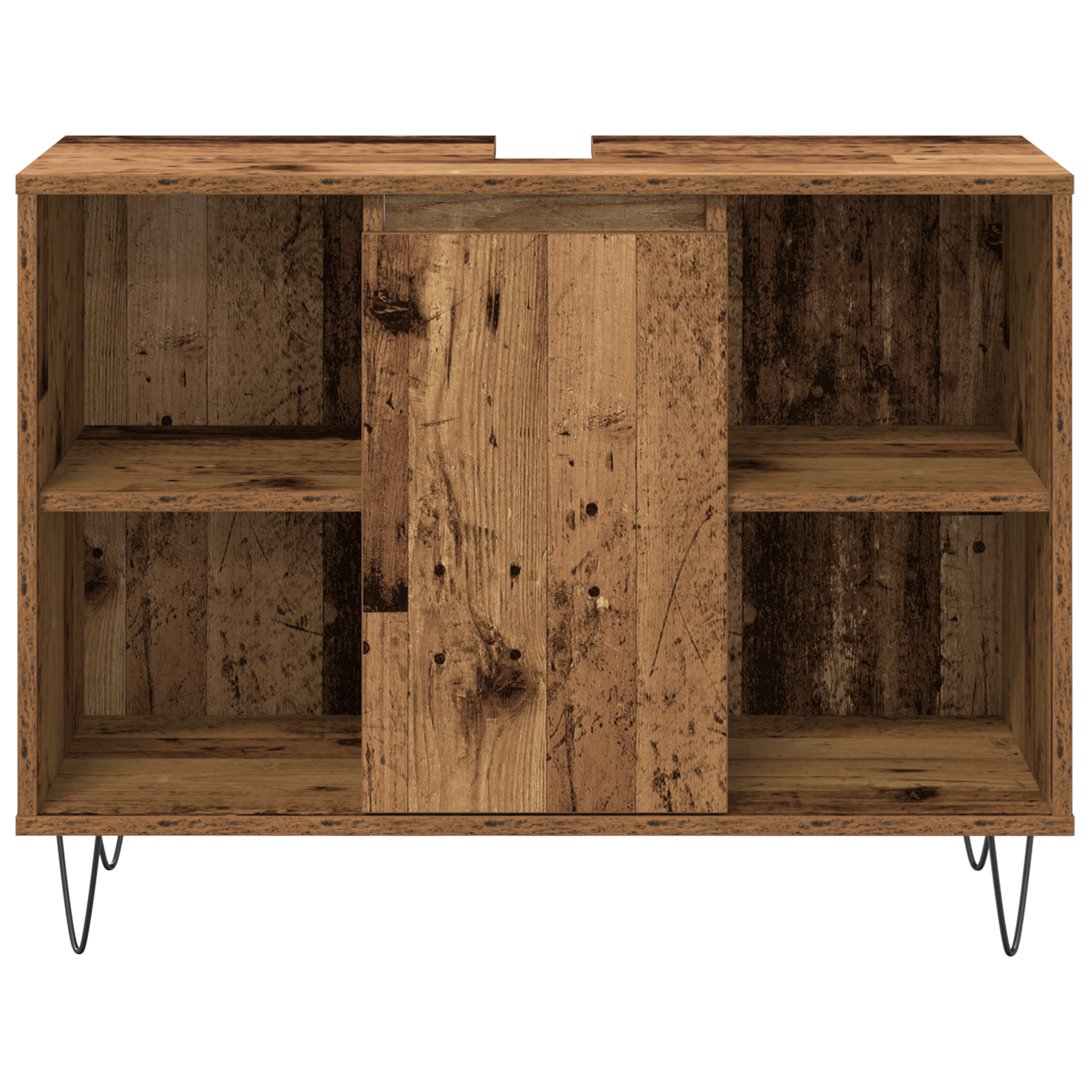 3 piece Bathroom Furniture Set Old Wood Engineered Wood - Image 7