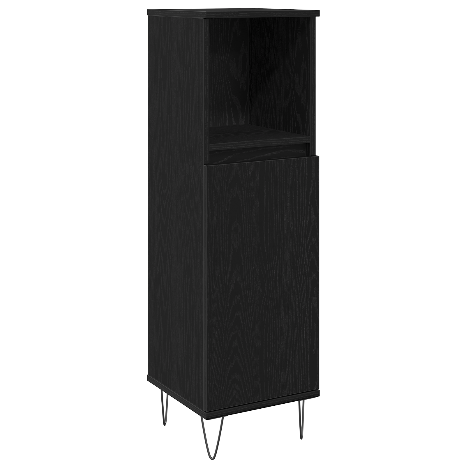 3 piece Bathroom Furniture Set Black Oak Engineered Wood - Image 3