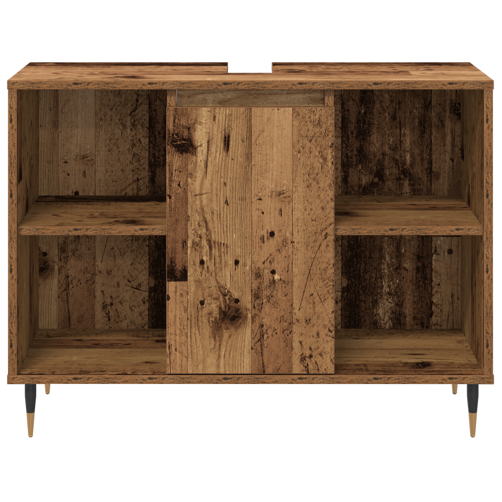 3 piece Bathroom Furniture Set Old Wood Engineered Wood - Image 7