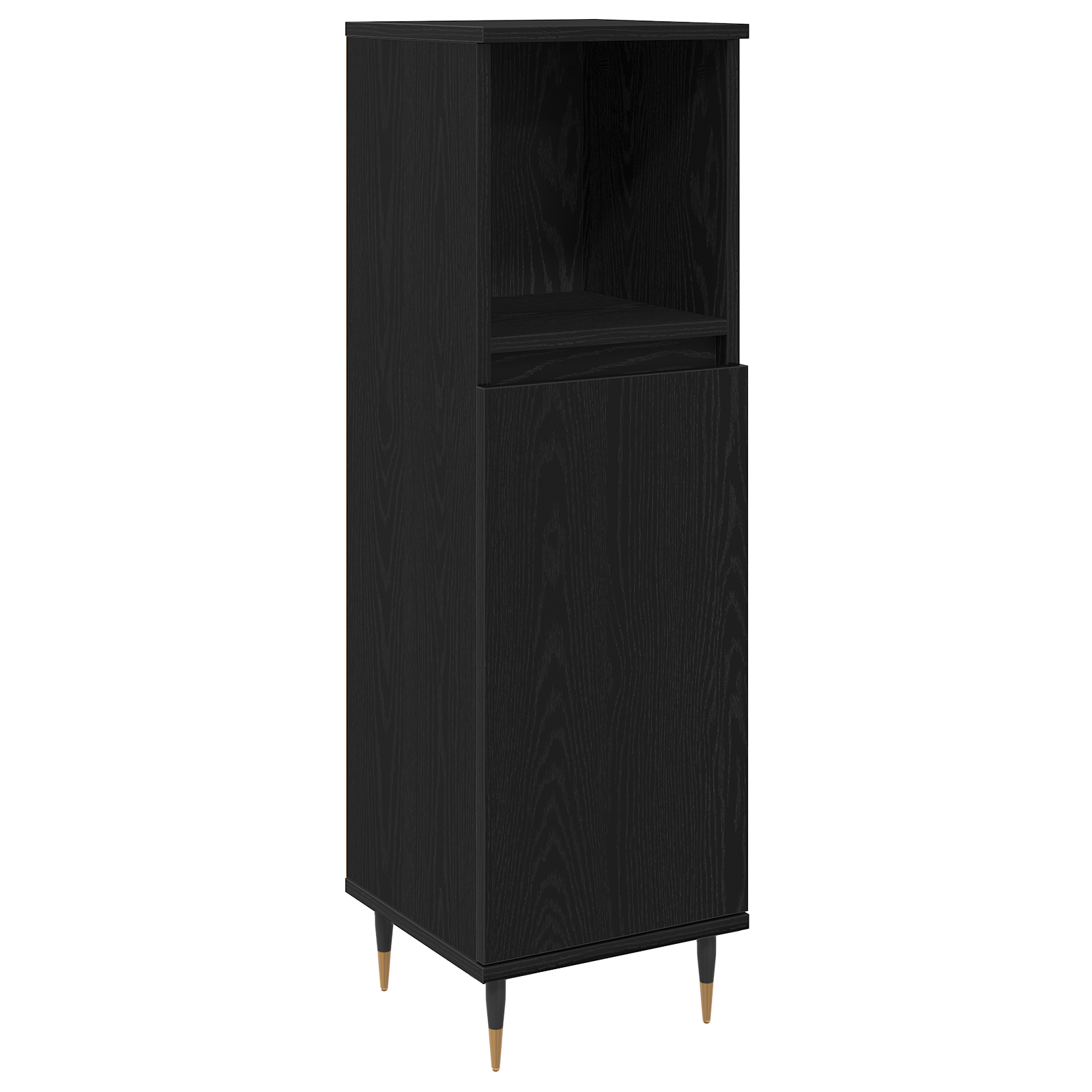 3 piece Bathroom Furniture Set Black Oak Engineered Wood - Image 3