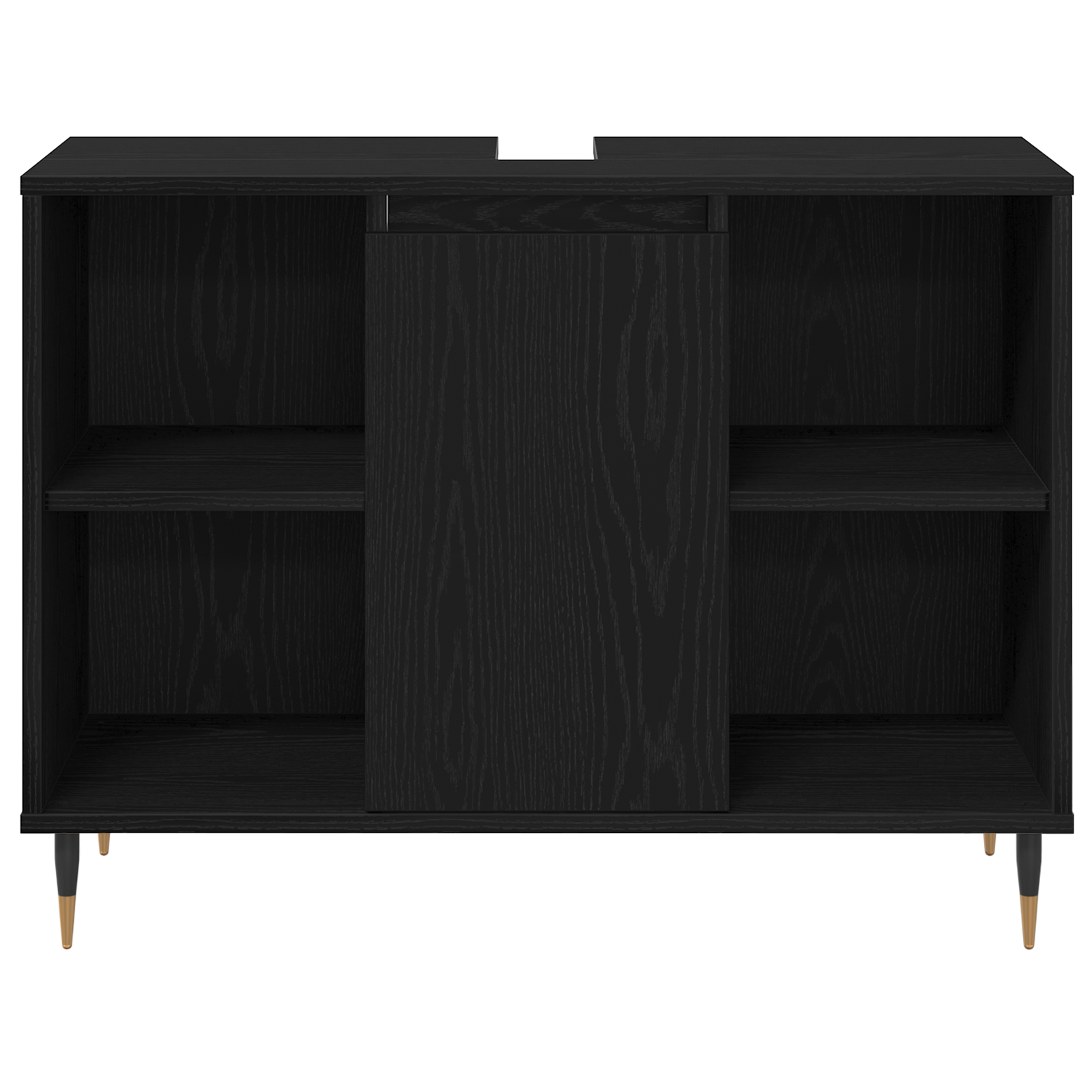 3 piece Bathroom Furniture Set Black Oak Engineered Wood - Image 7