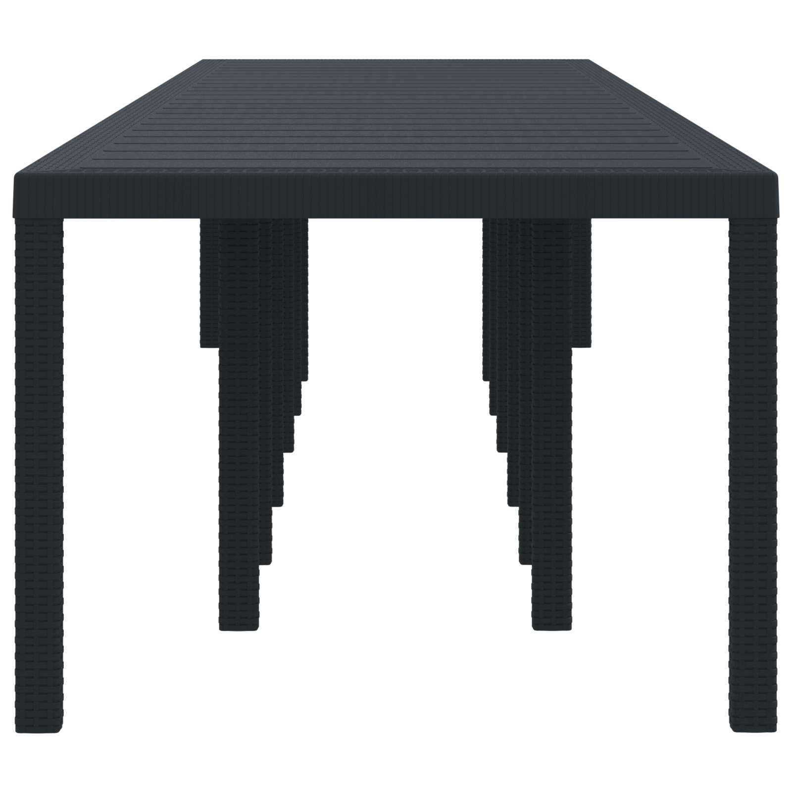 Garden Table Anthracite 400x100x73 cm Poly Rattan - Image 5