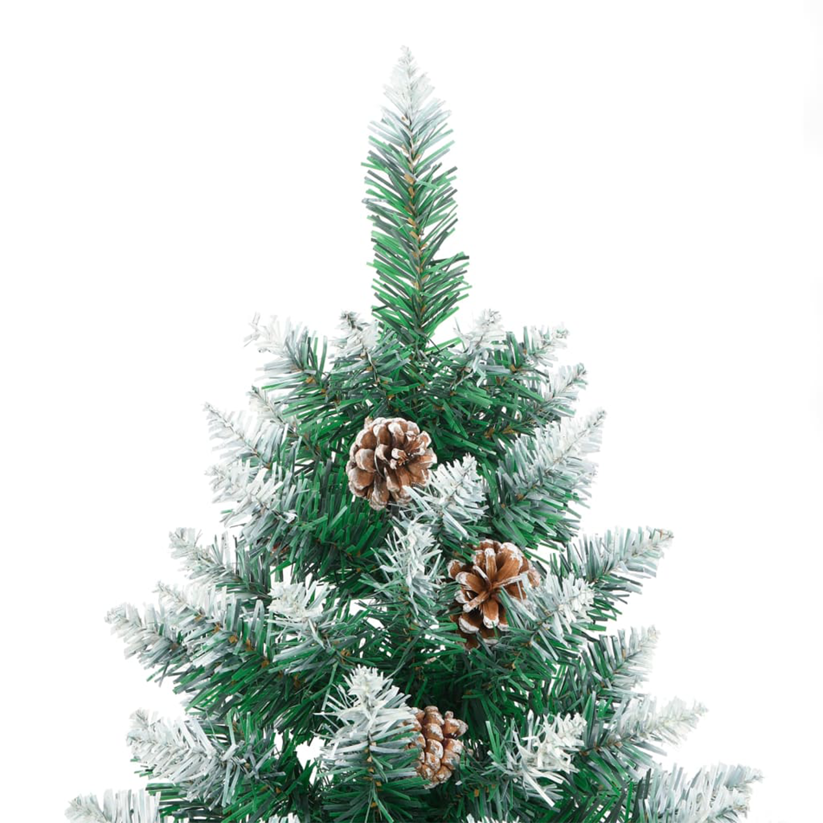 Slim Christmas Tree with 300 LEDs Green 210 cm PVC - Image 4