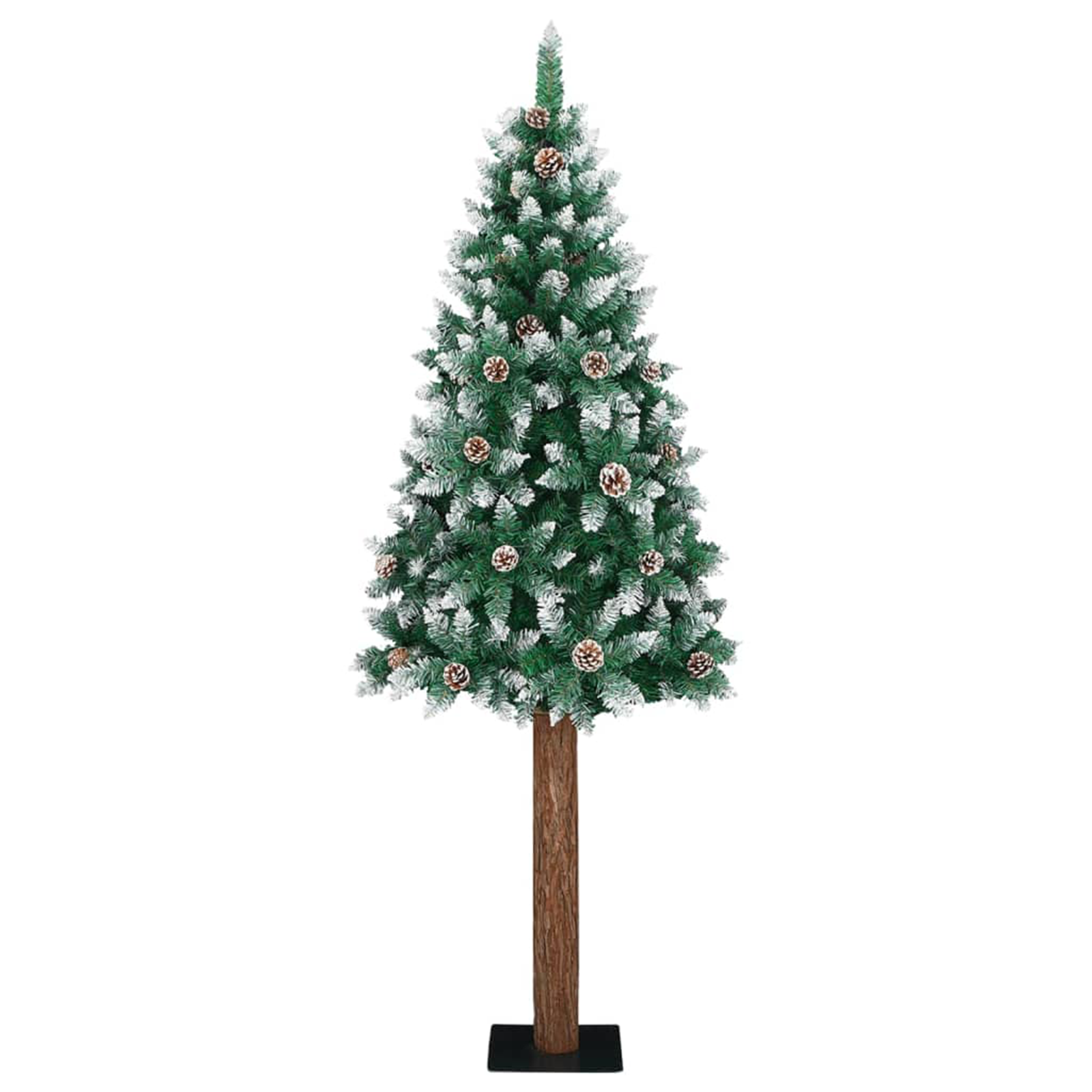 Slim Christmas Tree LEDs & Ball Set Green 210 cm PVC - Image 3