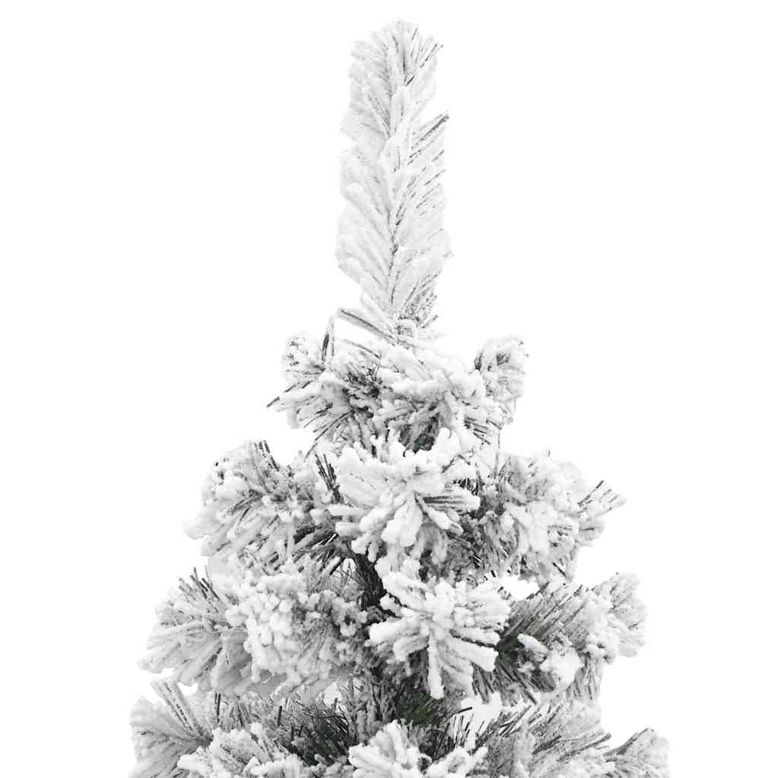Slim Christmas Tree 300 LEDs & Flocked Snow Green 240 cm - Image 5
