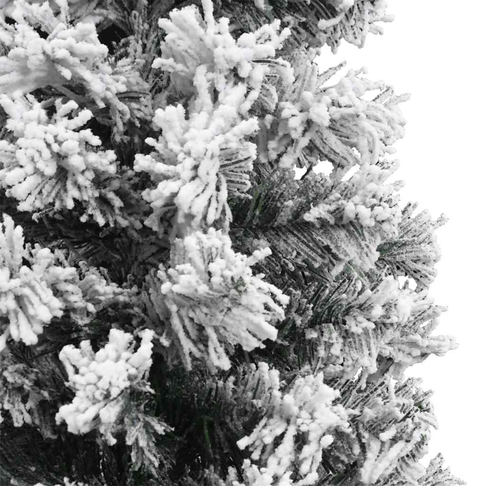 Slim Christmas Tree 300 LEDs & Flocked Snow Green 240 cm - Image 7