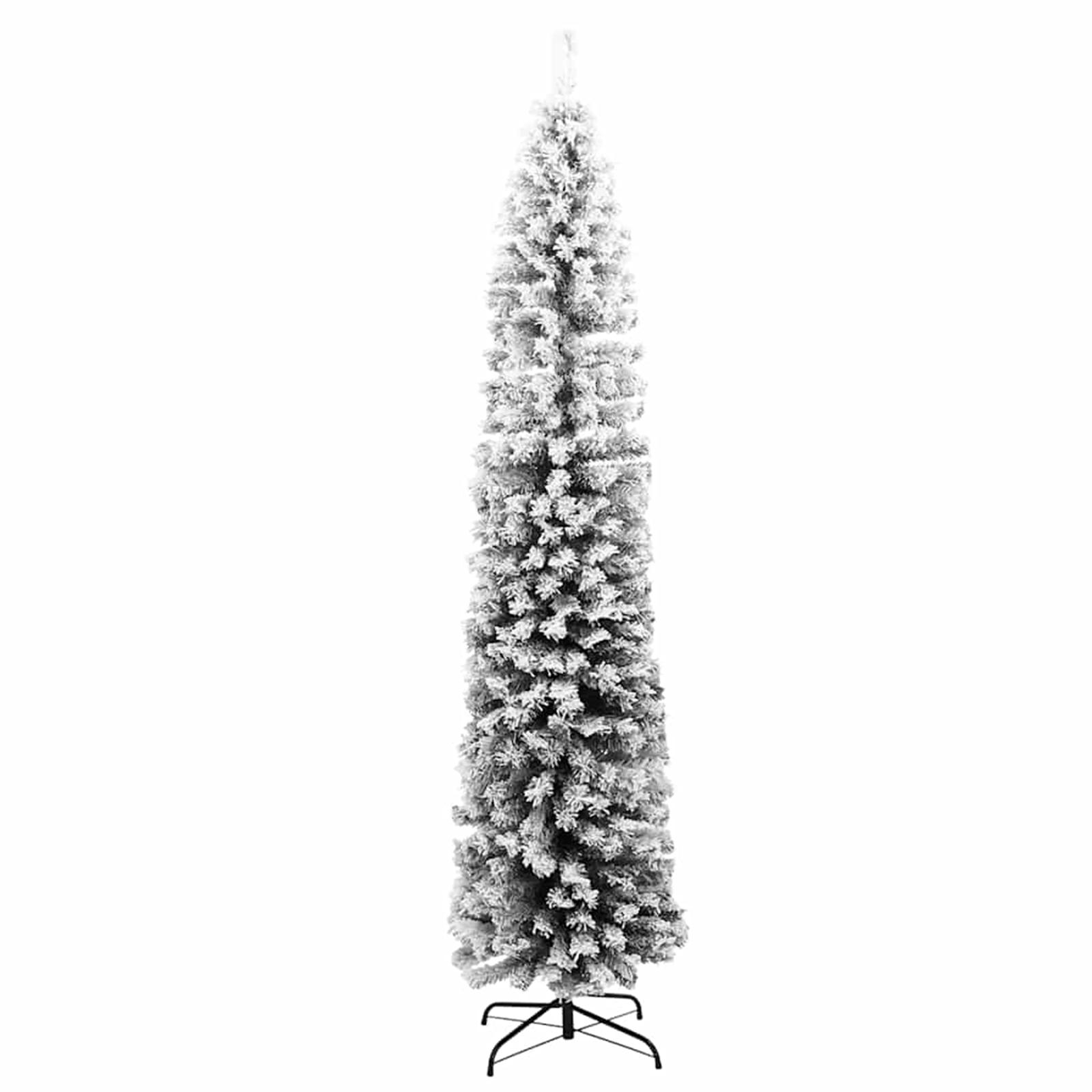Slim Christmas Tree 300 LEDs & Flocked Snow Green 240 cm - Image 3