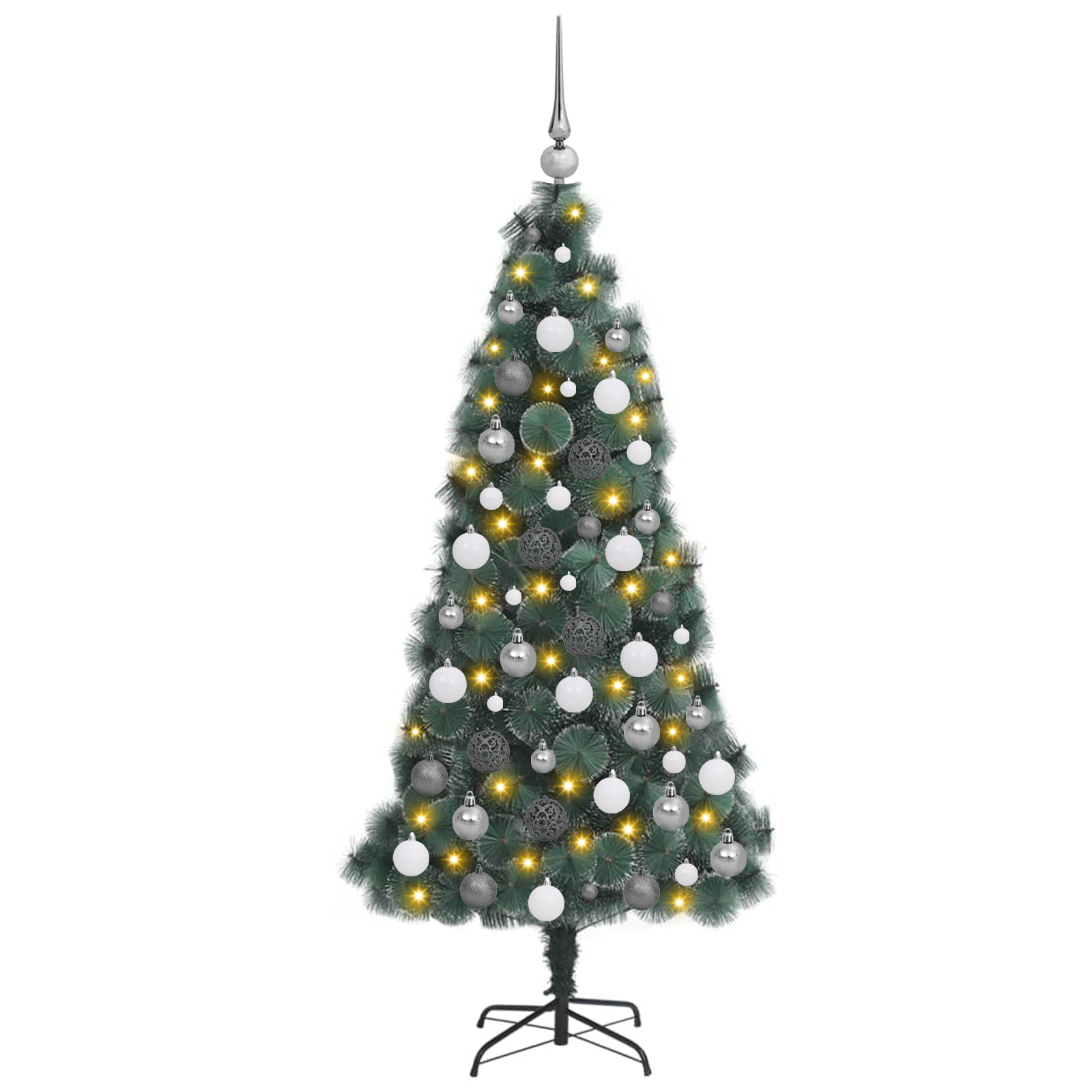 Artificial Christmas Tree LED & Ball Set Green 180 cm PET - Image 4