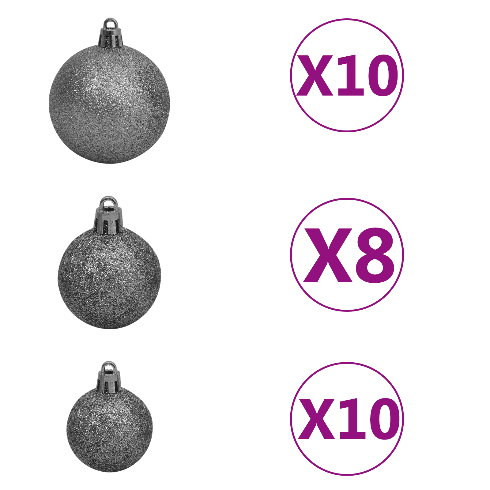 Blue Artificial Christmas Tree LED & Bauble Set 180 cm PVC - Image 8