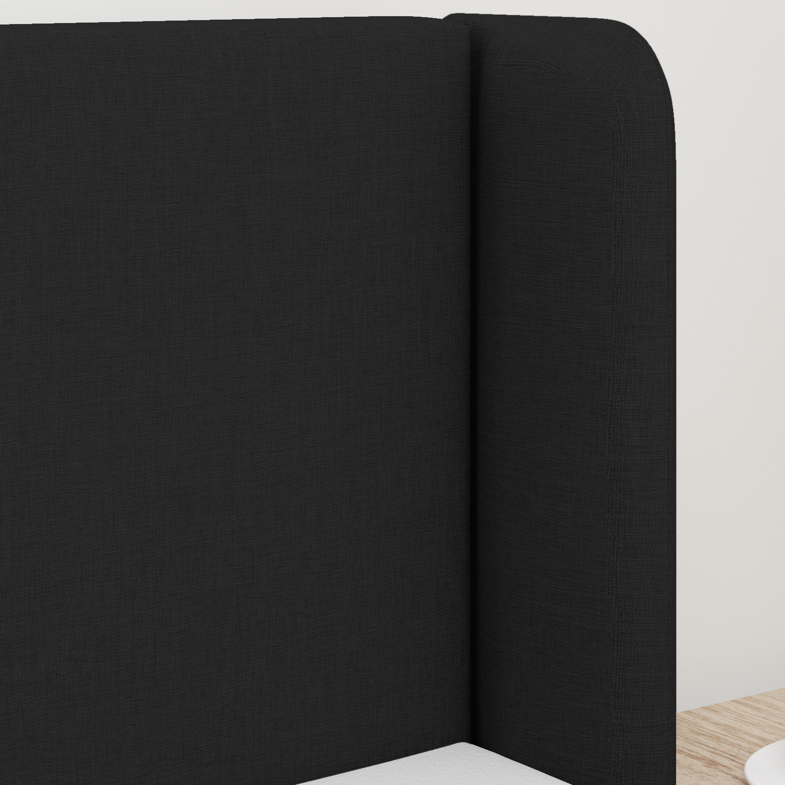 Black Headboard Black Wood and fabric Standard Durable - Image 4
