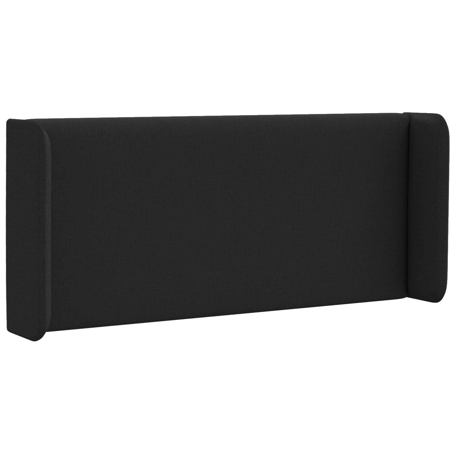 Black Headboard Black Wood and fabric Standard Durable - Image 2