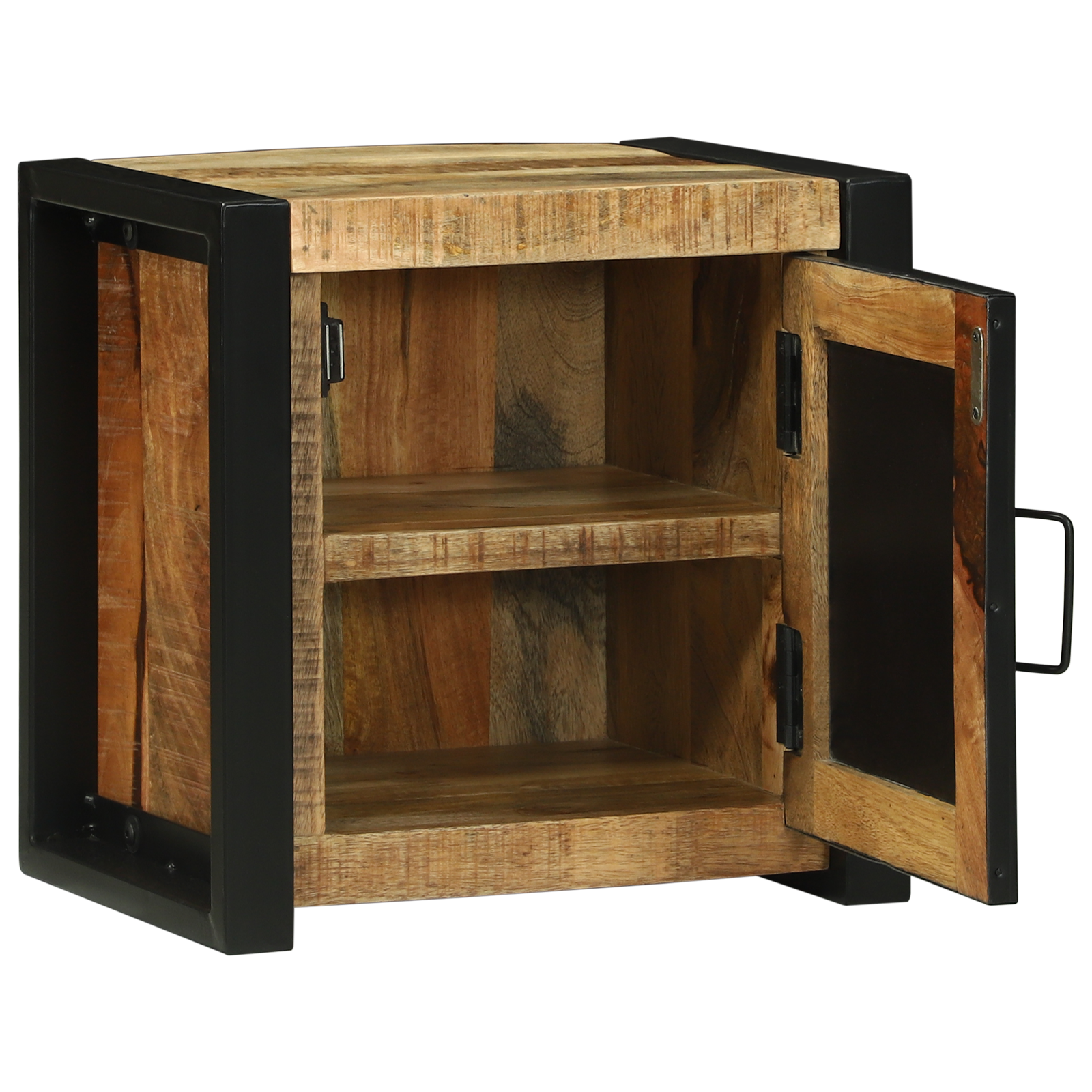 Bathroom Wall Cabinet 40x30x40 cm Solid Wood Rough Mango - Image 4