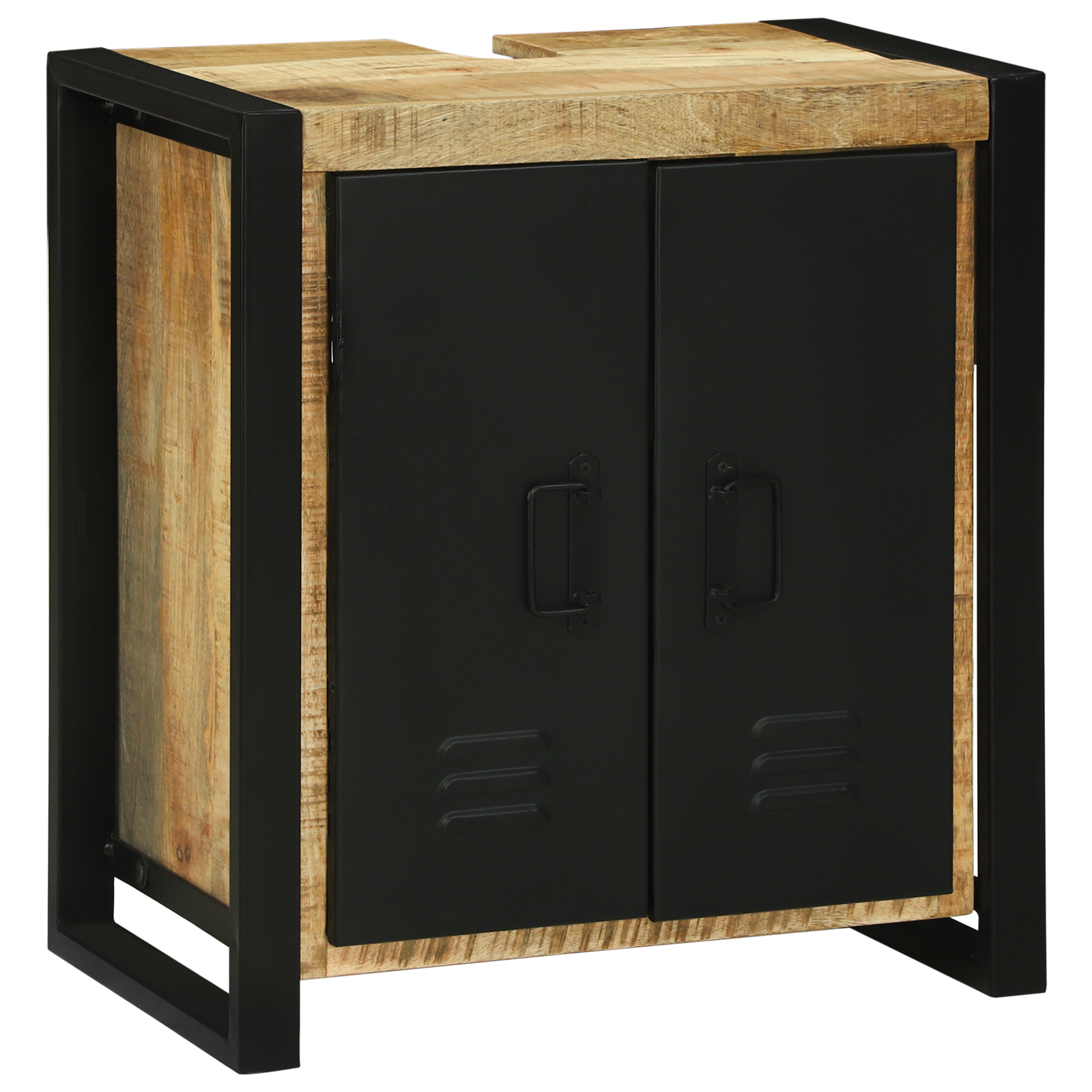 Sink Cabinet 55x35x60 cm Solid Wood Rough Mango - Image 2