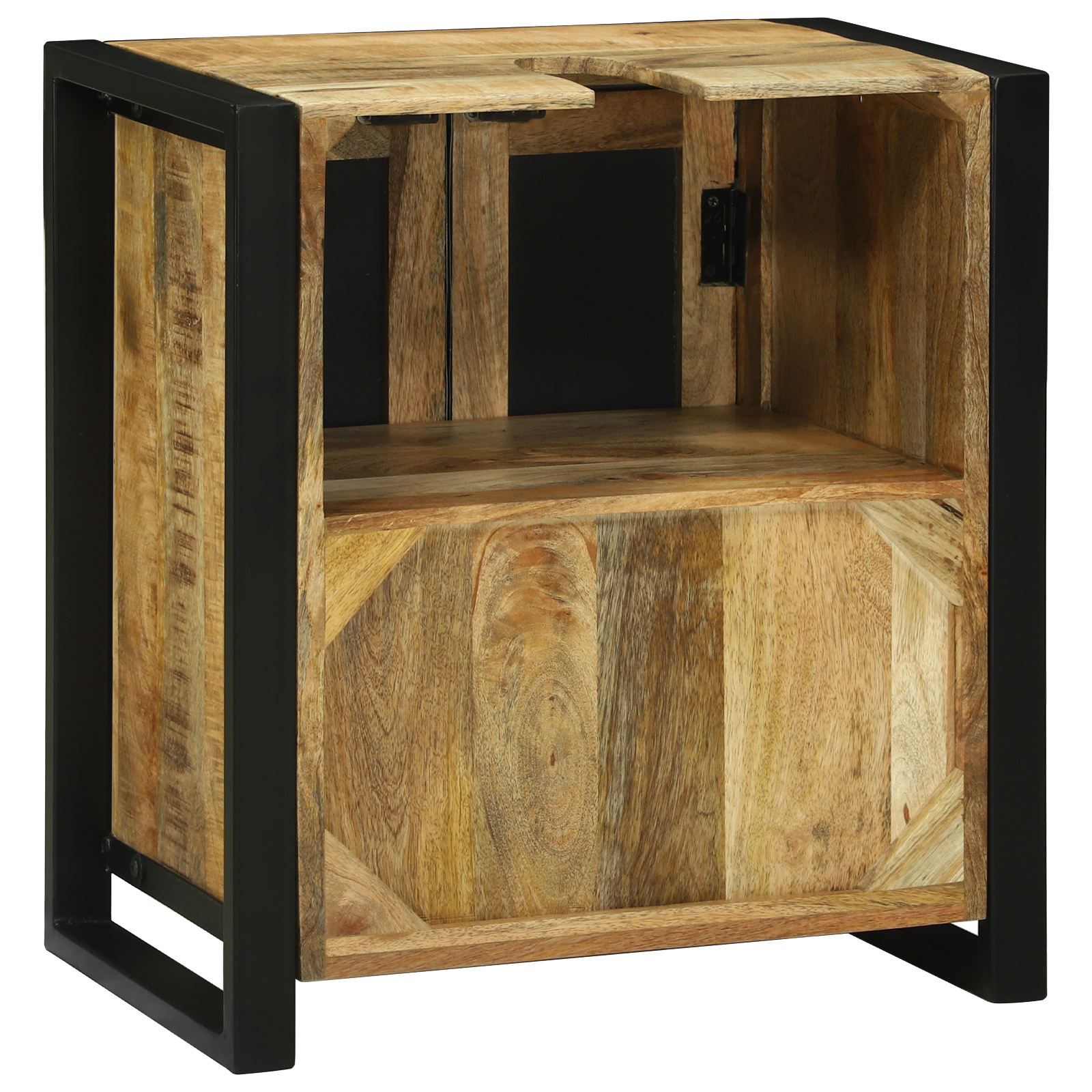Sink Cabinet 55x35x60 cm Solid Wood Rough Mango - Image 7
