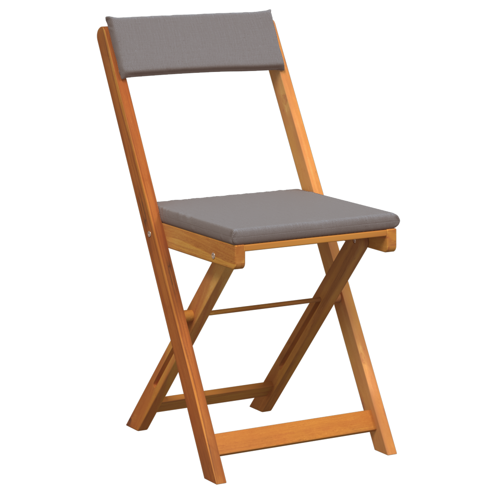 3 Piece Folding Bistro Set with Cushions Solid Wood Acacia - Image 6