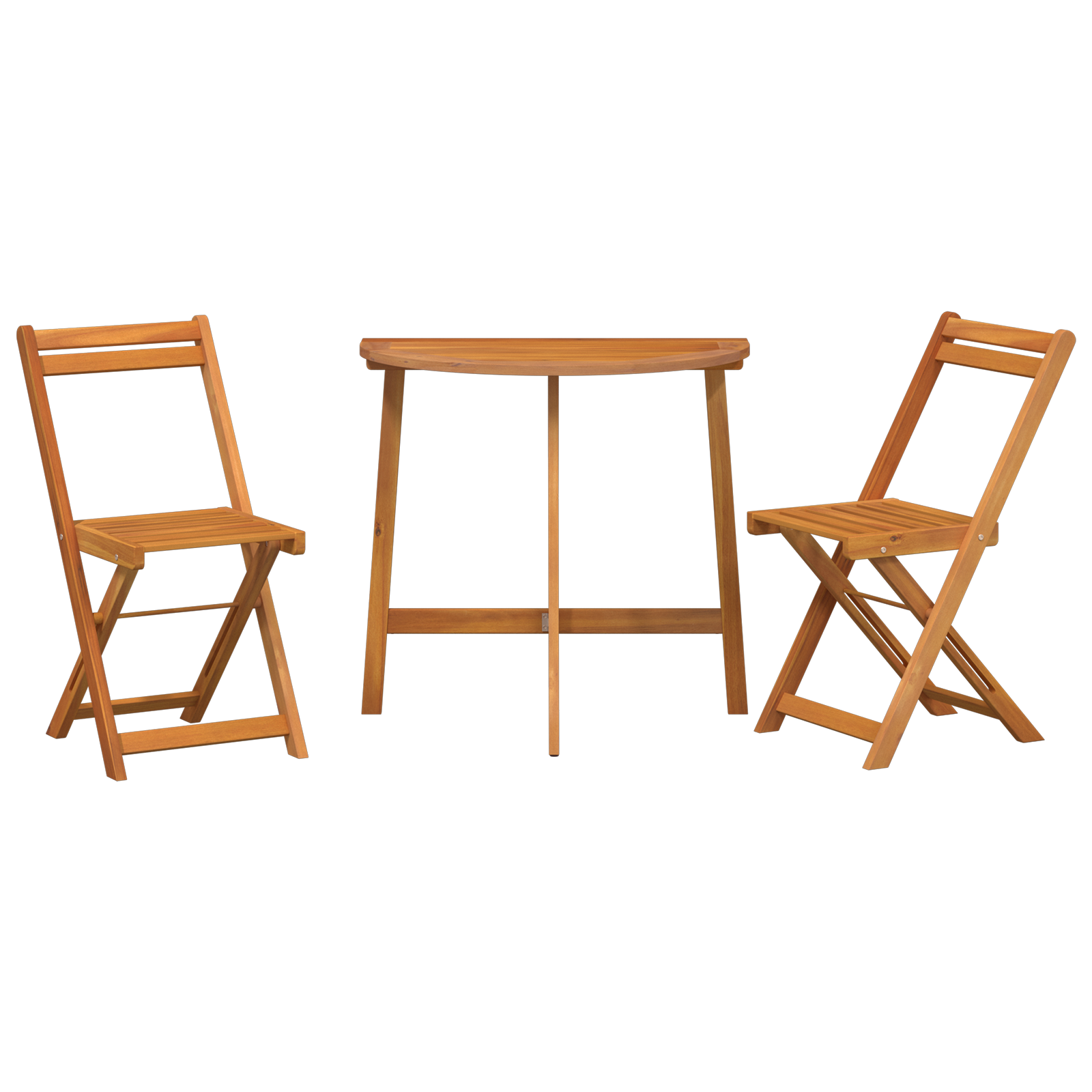 3 Piece Folding Bistro Set Solid Wood Acacia - Image 7