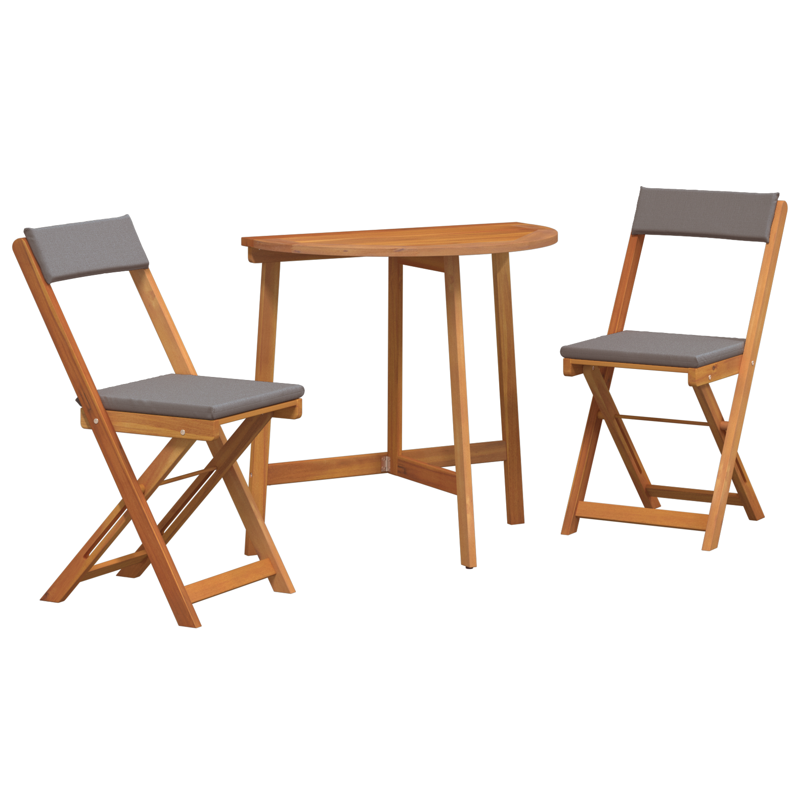 Thumbnail - vidaXL 3-teiliges Klapp Bistro Set mit Kissen aus massivem Akazienholz