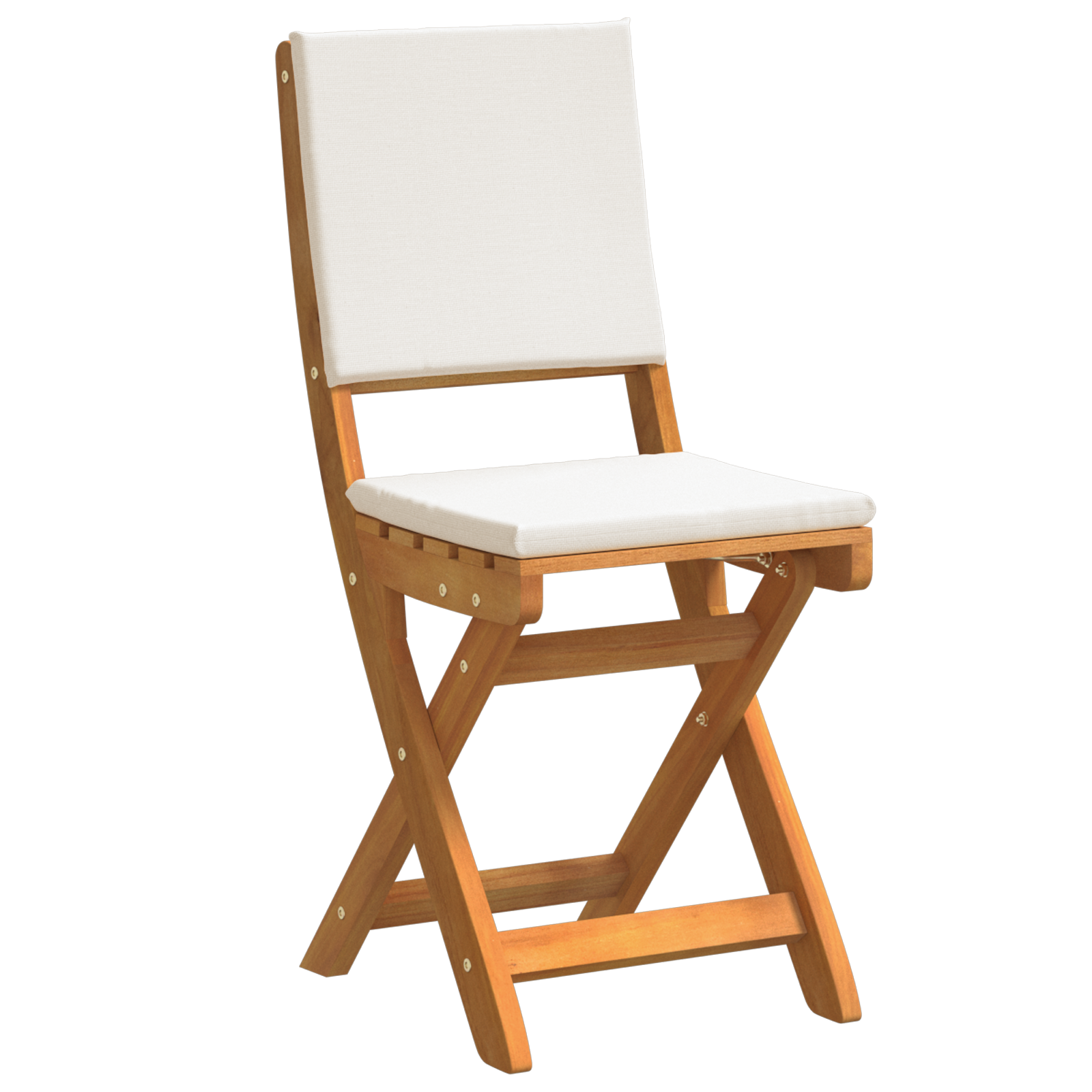 3 Piece Folding Bistro Set with Cushions Solid Wood Acacia - Image 6