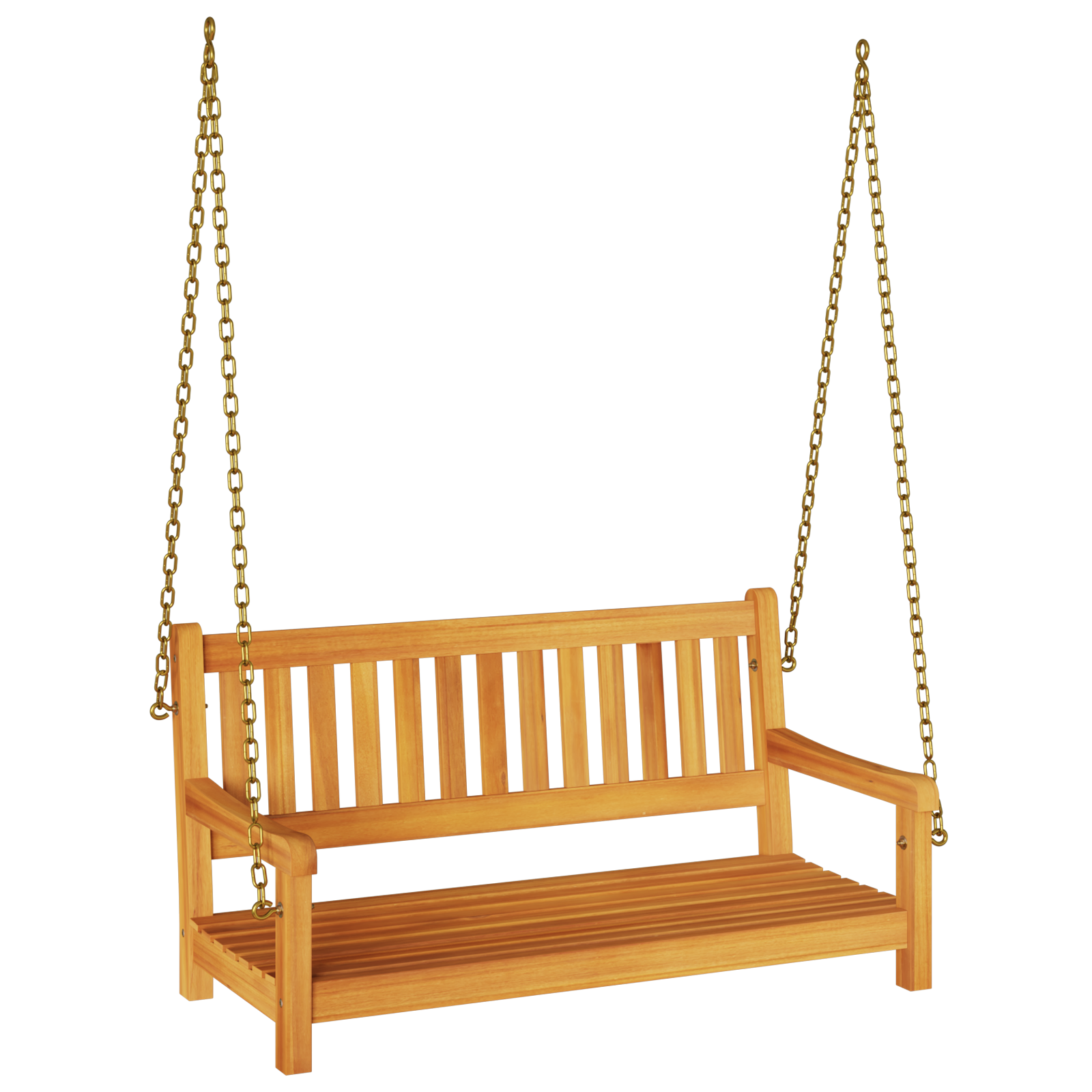 2-Seater Garden Swing Bench 110x56x58 cm Solid Wood Acacia - Image 2