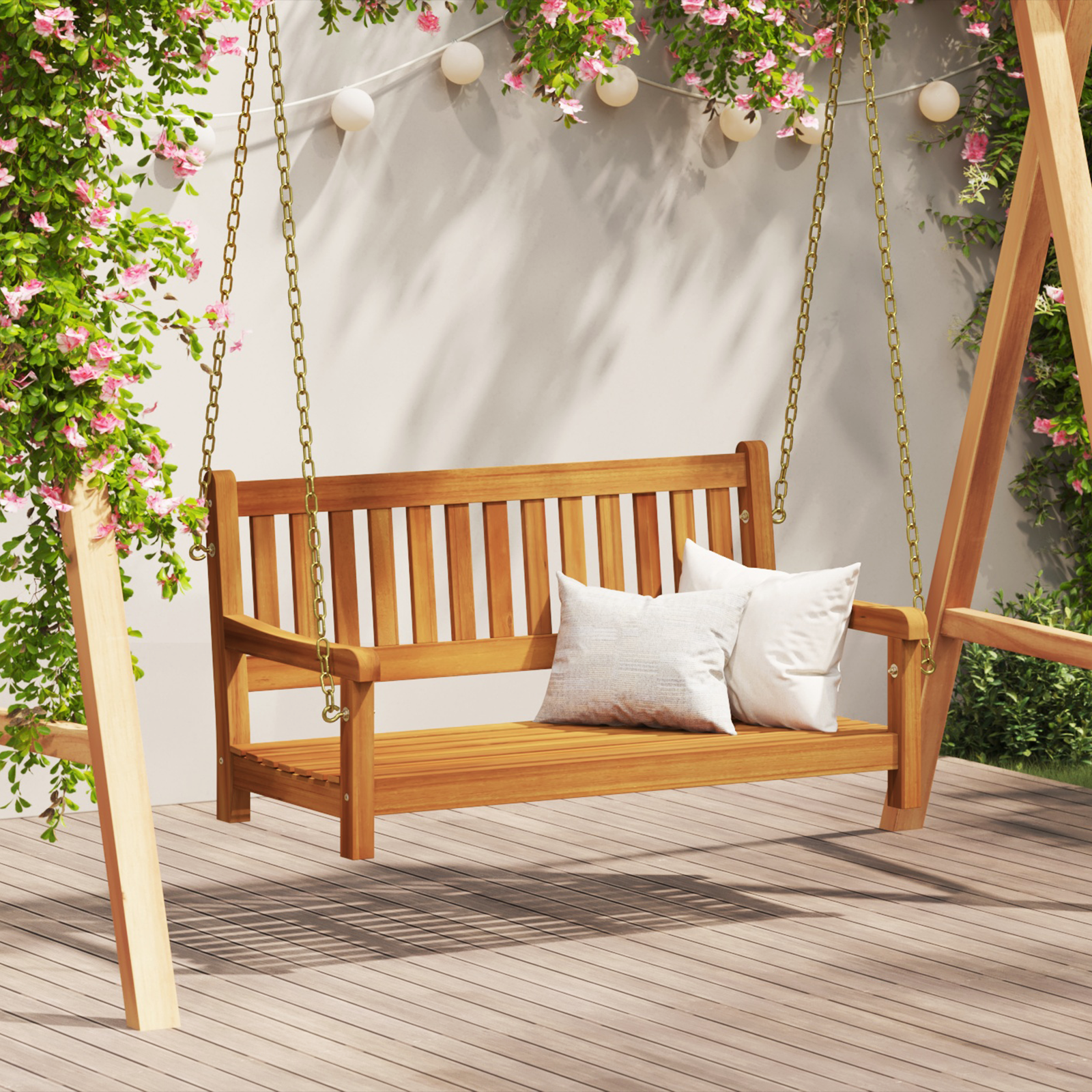 2-Zitter Tuin Schommelbank 110x56x58 cm Massief Hout Acacia