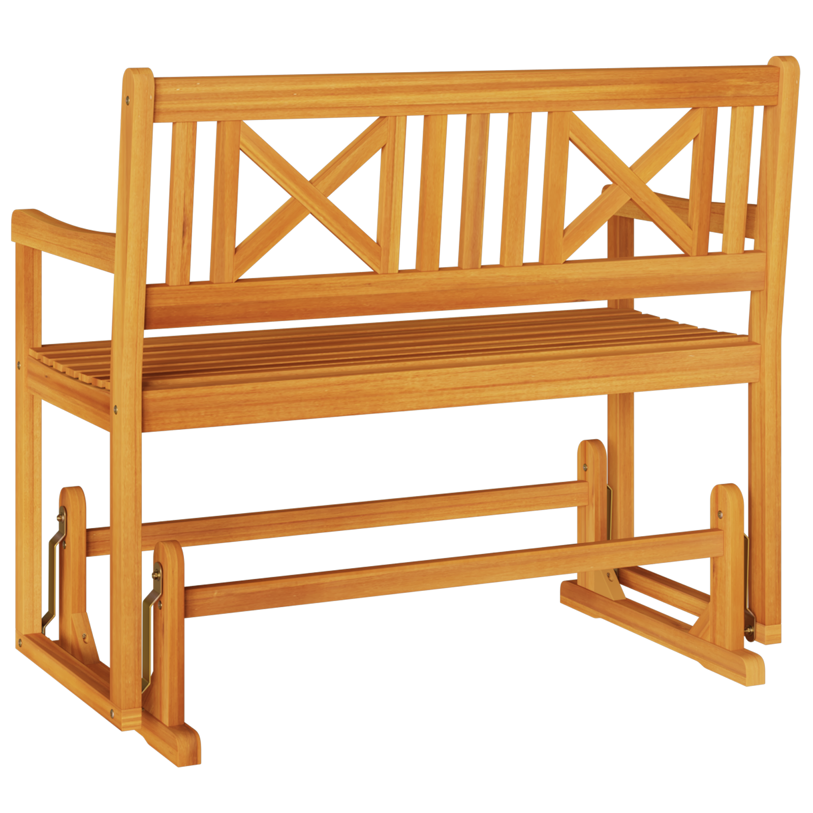 2-Seater Garden Glider Bench 110x59x97 cm Solid Wood Acacia - Image 6