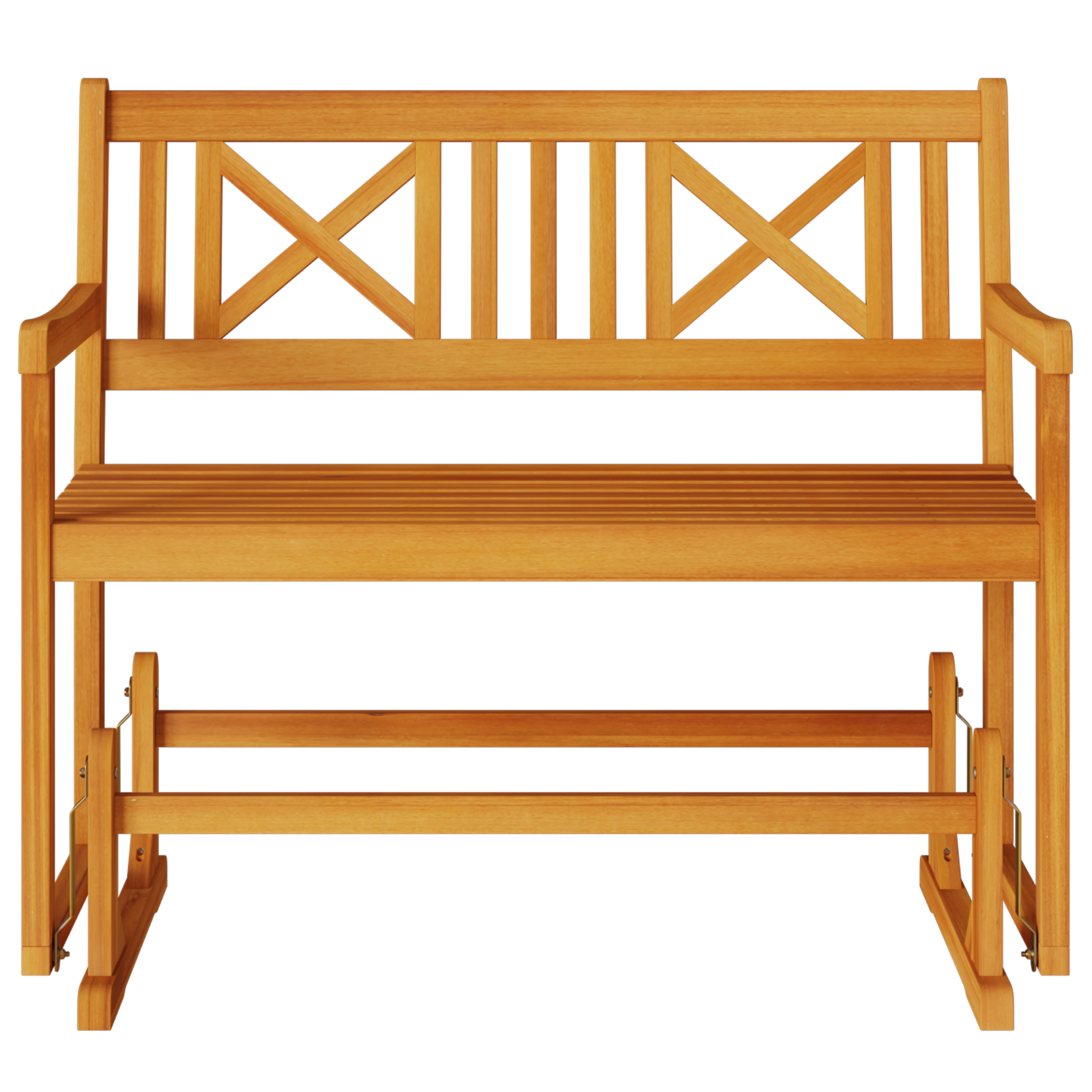 2-Seater Garden Glider Bench 110x59x97 cm Solid Wood Acacia - Image 4