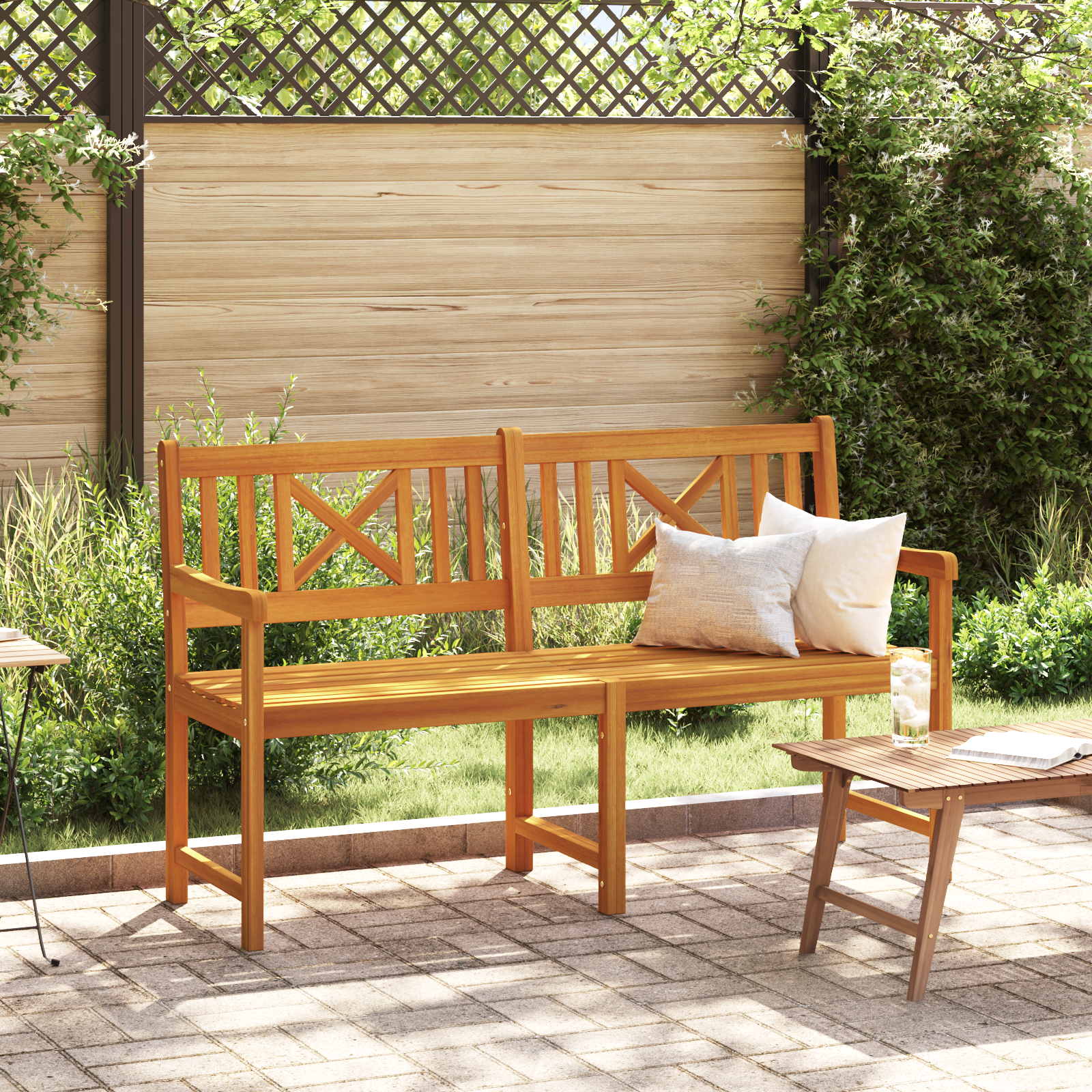 Garden Bench 150x56x90 cm Solid Wood Acacia