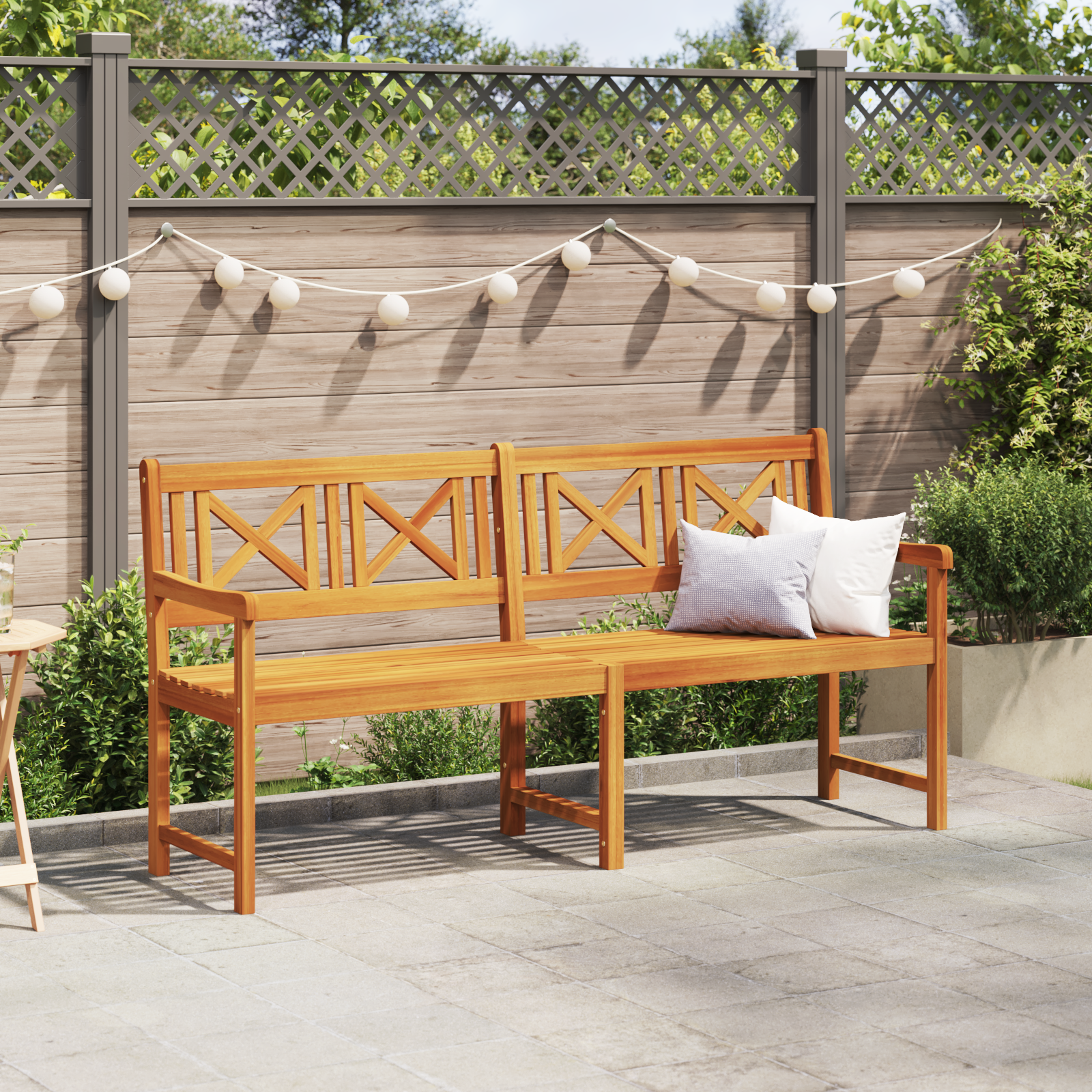 Garden Bench 180x56x90 cm Solid Wood Acacia - Image 3