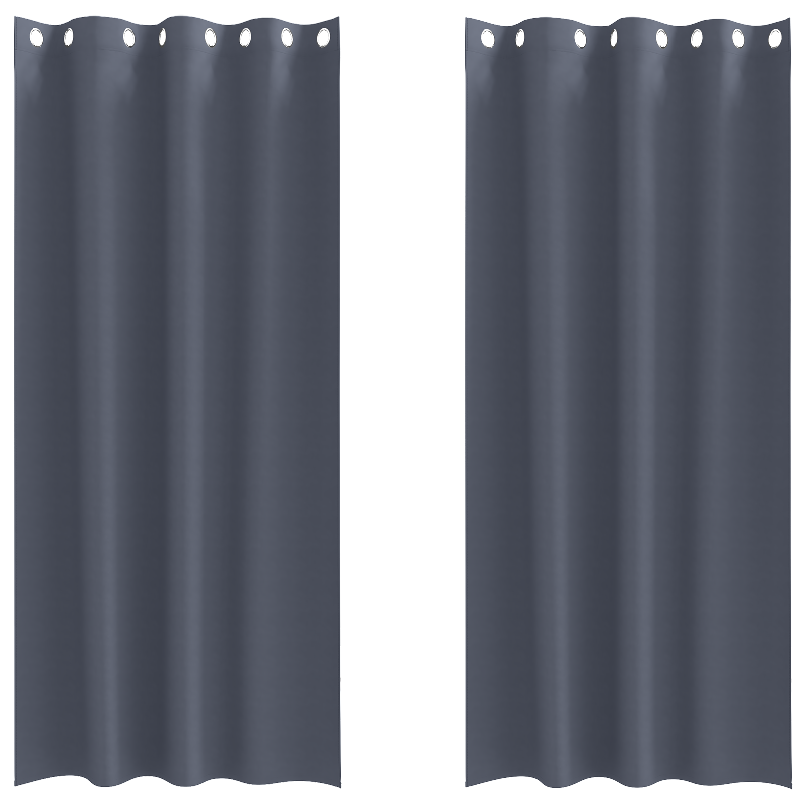 Gordijnen met gordijnen 2 pcs Antraciet 225 x 140 cm Polyester image 2