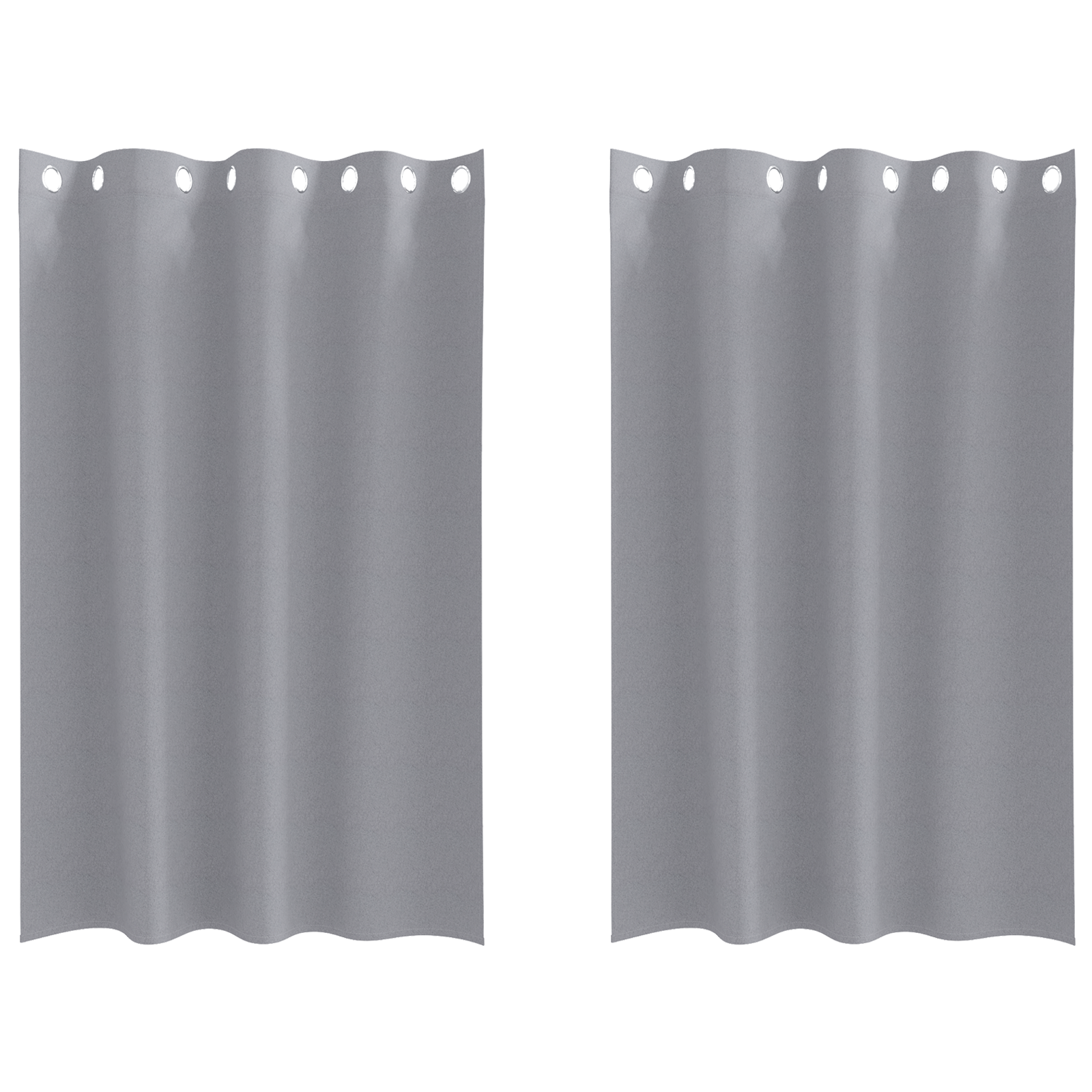 Gordijnen met gordijnen 2 pcs Lichtgrijs 175 x 140 cm Polyester image 2