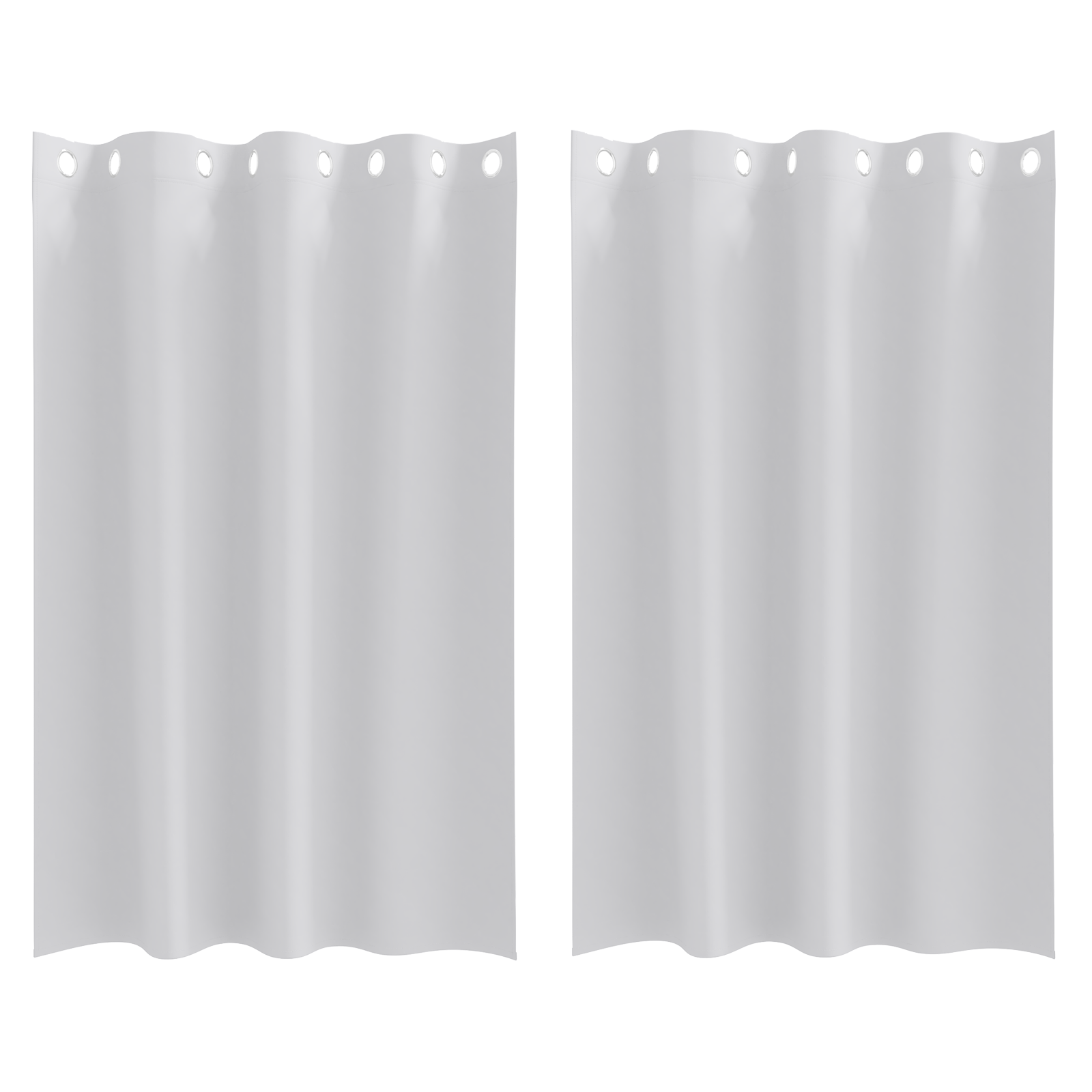 Gordijnen met gordijnen 2 pcs Bleekgrijs 175 x 140 cm Polyester image 2