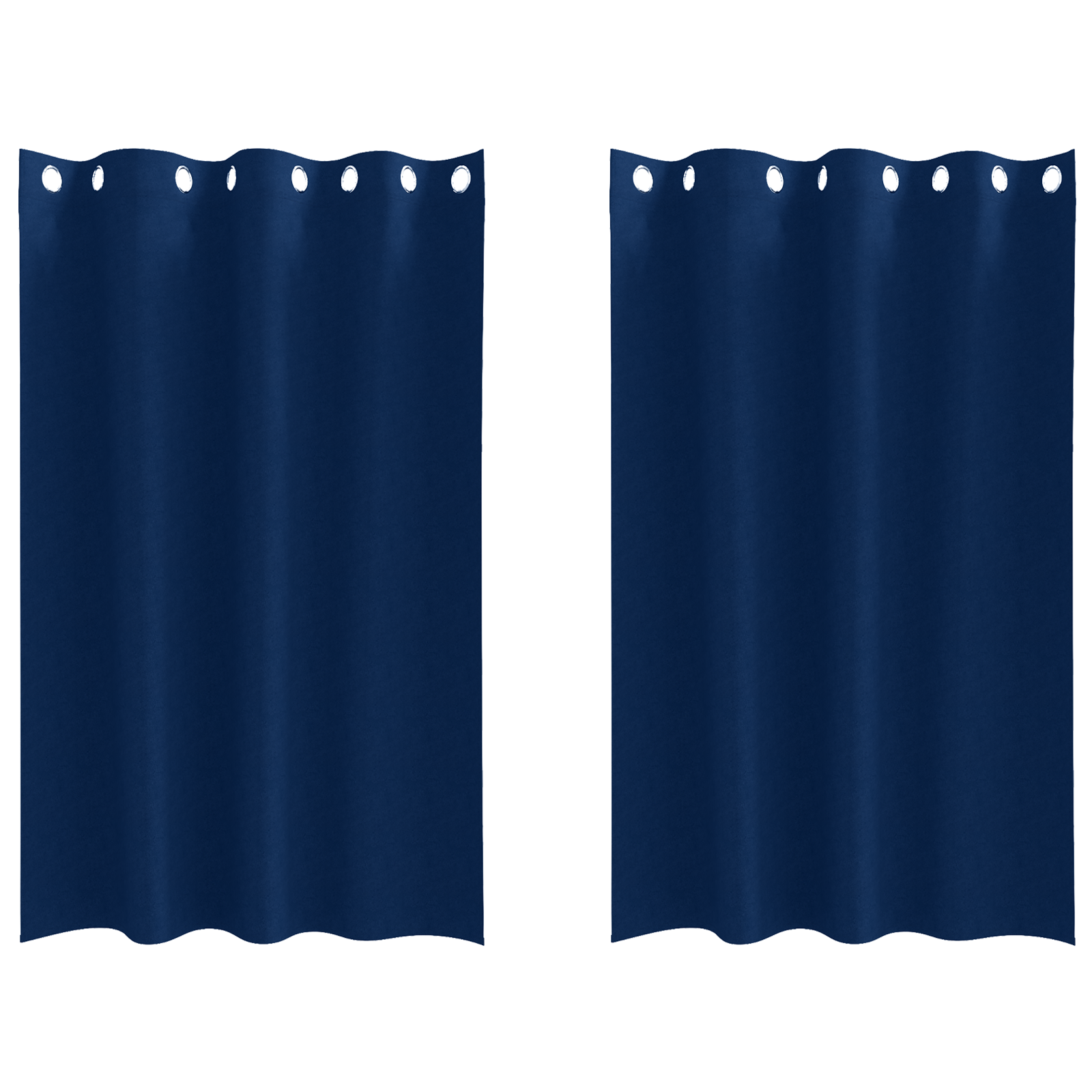 Zwart-out Gordijnen met Ringen 2 pcs Donkerblauw 175 x 140 cm image 2