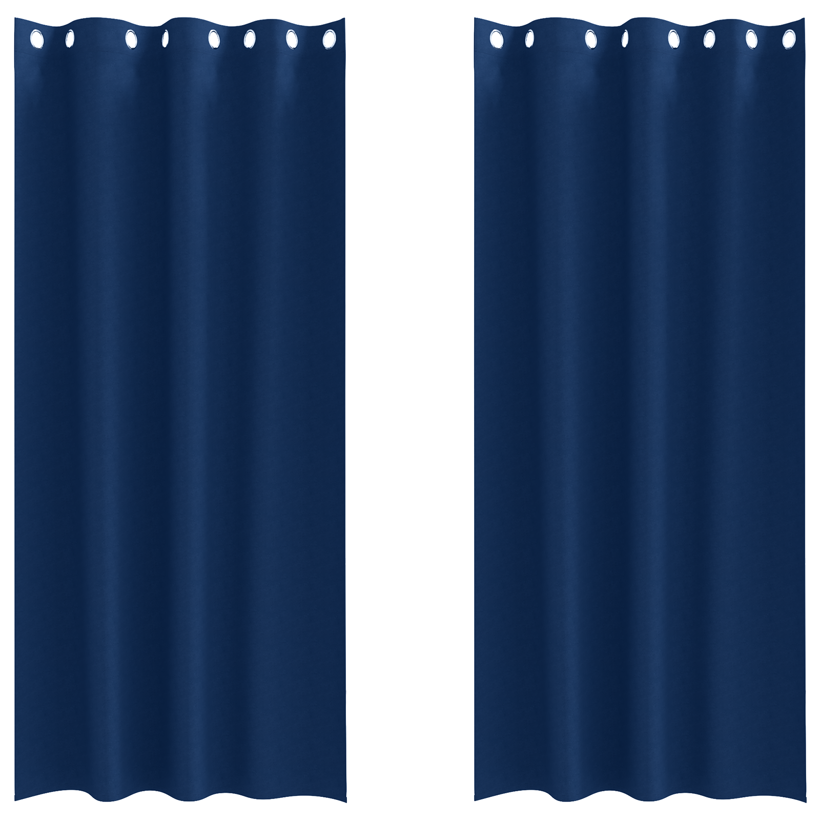 Zwart-out Gordijnen met Ringen 2 pcs Donkerblauw 225 x 140 cm image 2