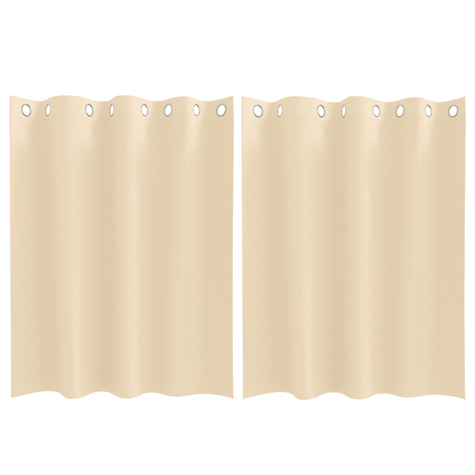 Zwart-out Gordijnen met Ringen 2 pcs Crème 140 x 140 cm image 2
