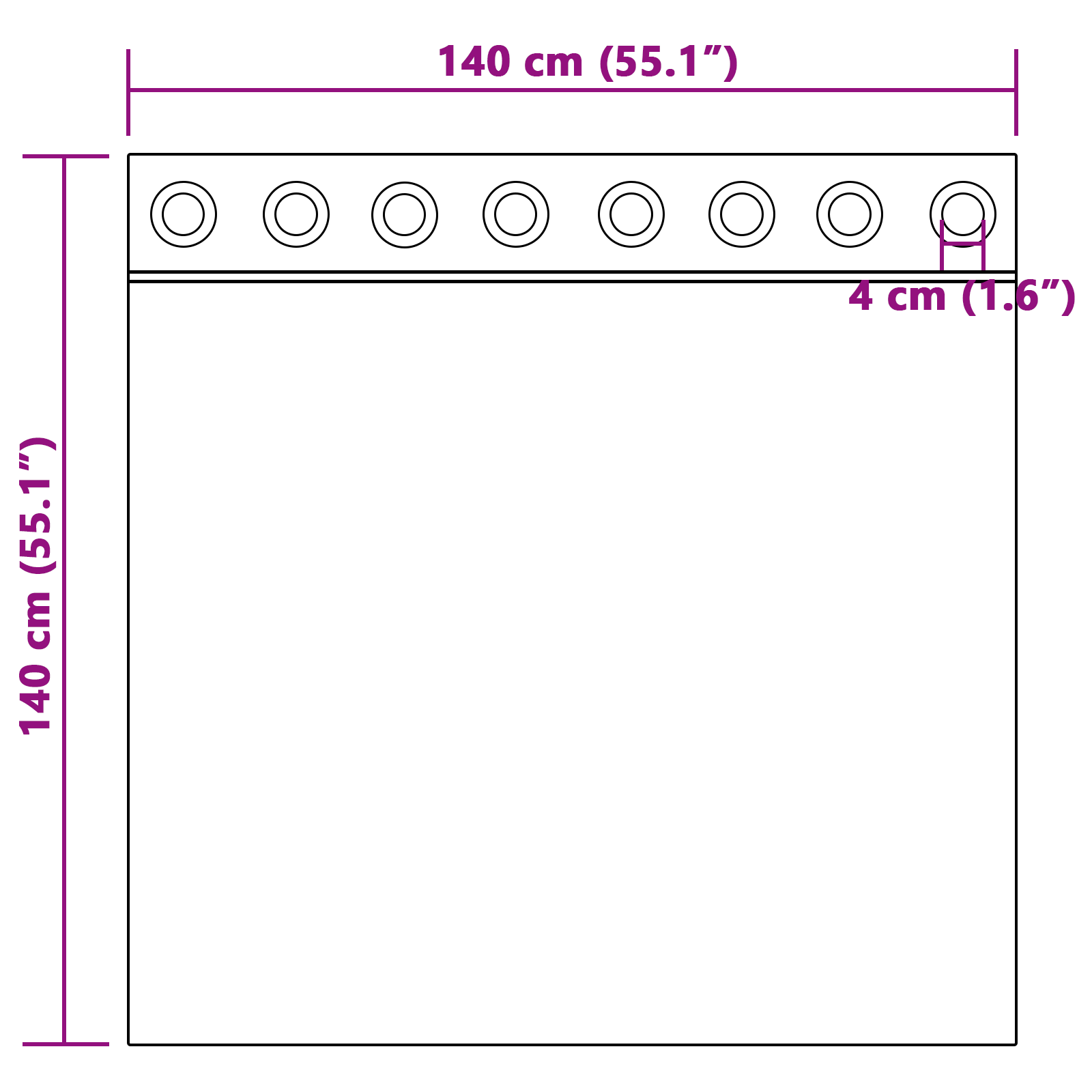 Zwart-out Gordijnen met Ringen 2 pcs Crème 140 x 140 cm image 6
