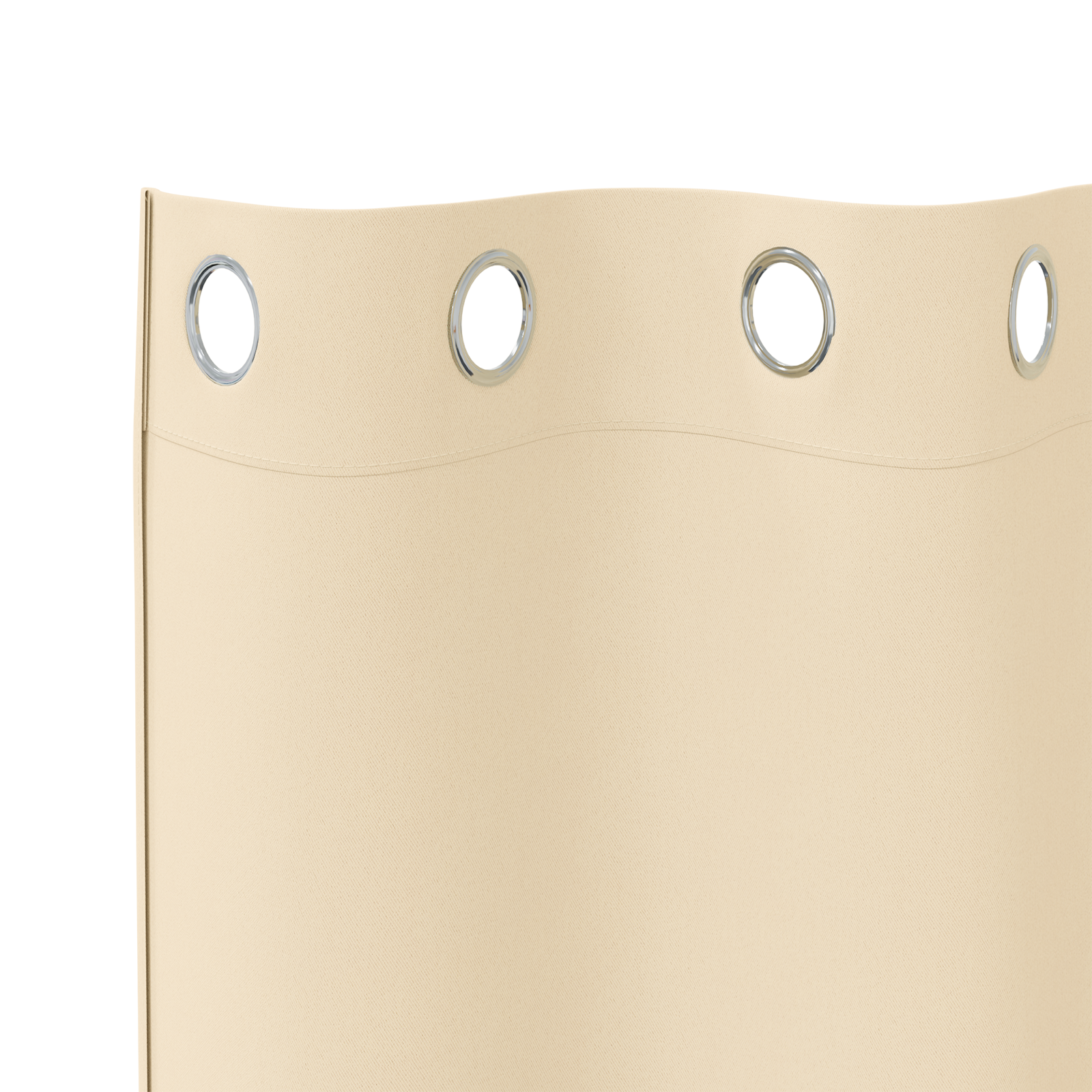 Zwart-out Gordijnen met Ringen 2 pcs Crème 225 x 140 cm image 4