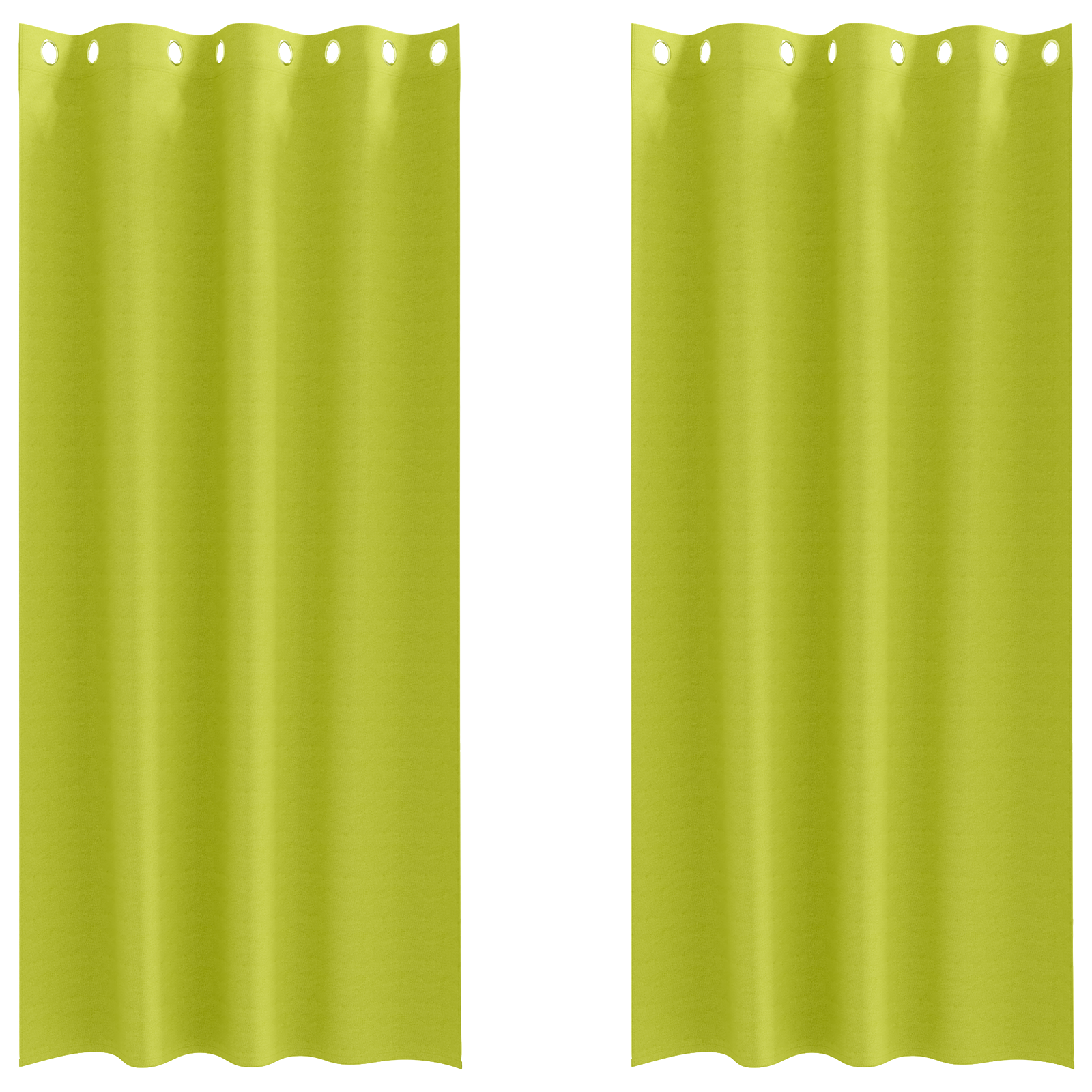 Zwart-out Gordijnen met Ringen 2 pcs Groen 225 x 140 cm