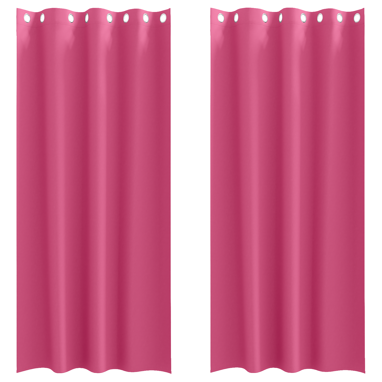 Zwart-out Gordijnen met Ringen 2 pcs Felroze 225 x 140 cm
