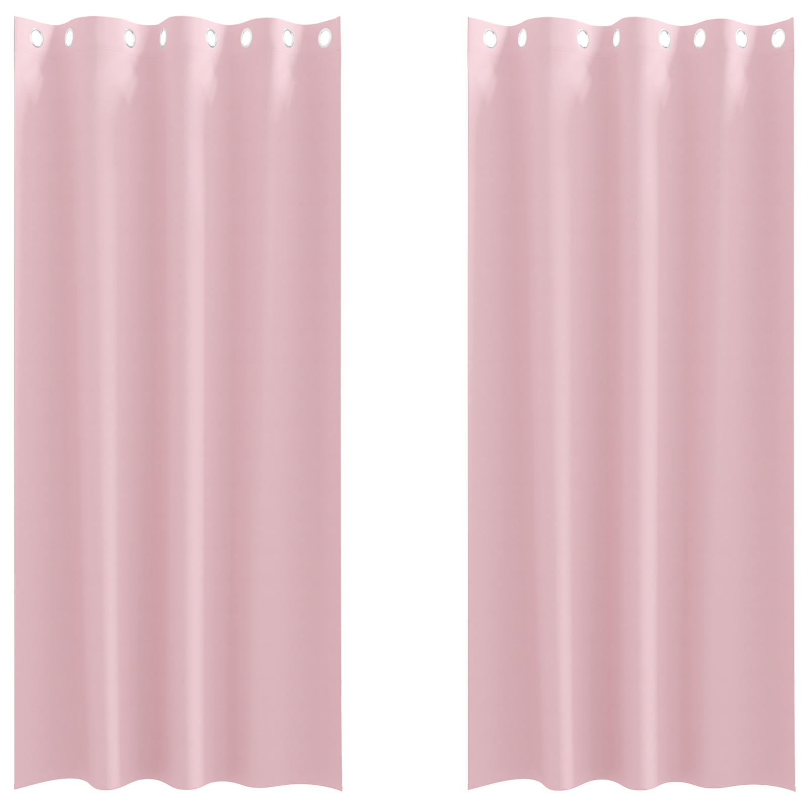 Zwart-out Gordijnen met Ringen 2 pcs Babyroze 225 x 140 cm