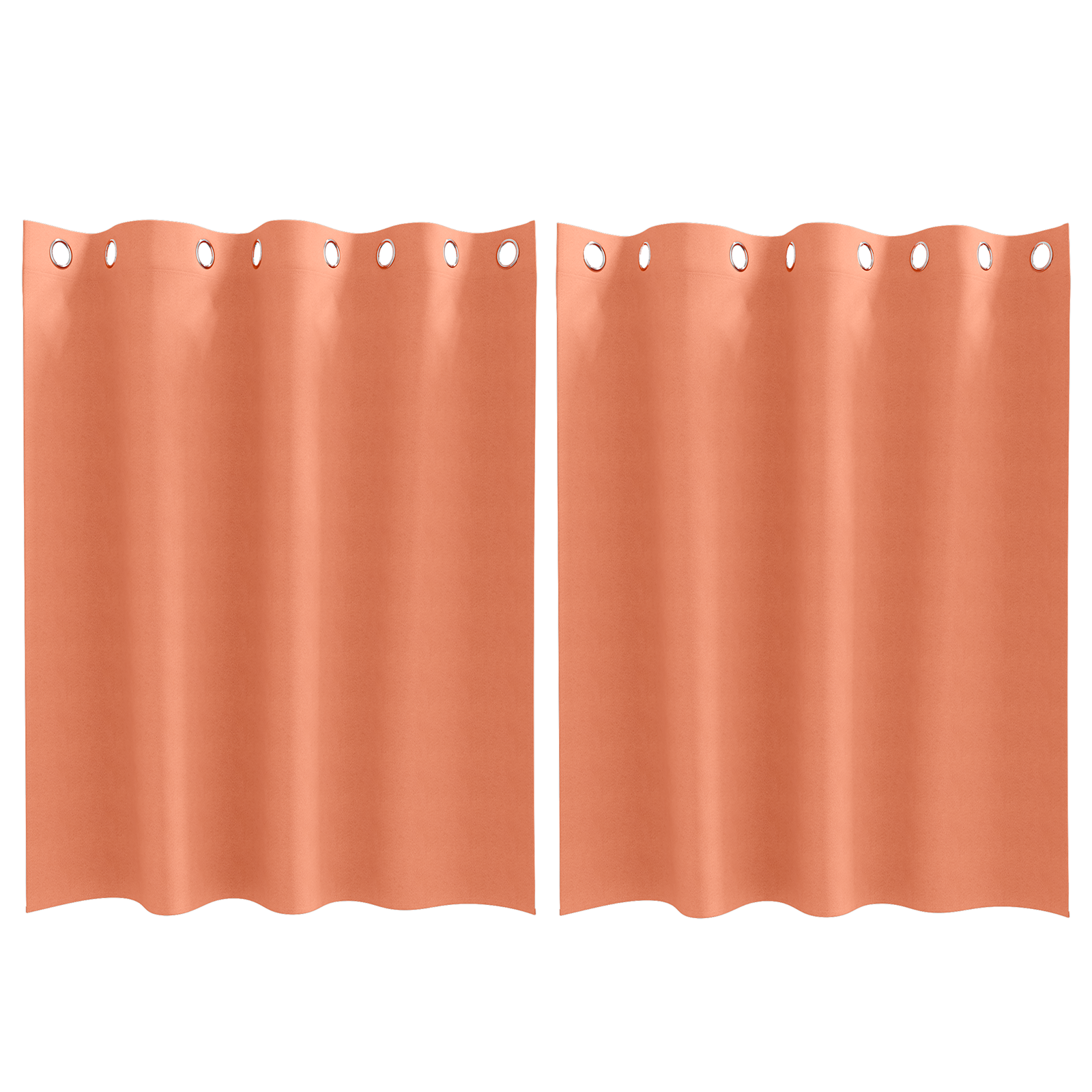 Zwart-out Gordijnen met Ringen 2 pcs Terracotta 140 x 140 cm image 2