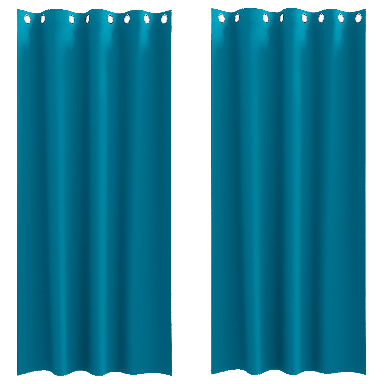 Zwart-out Gordijnen met Ringen 2 pcs Turquoise 225 x 140 cm image 2