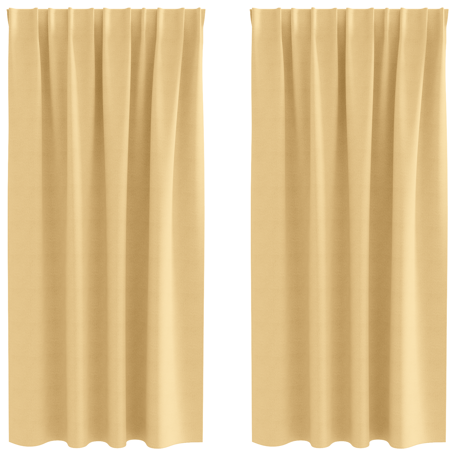 Zwart-out Gordijnen met Ringen 2 pcs Beige 175 x 140 cm image 2
