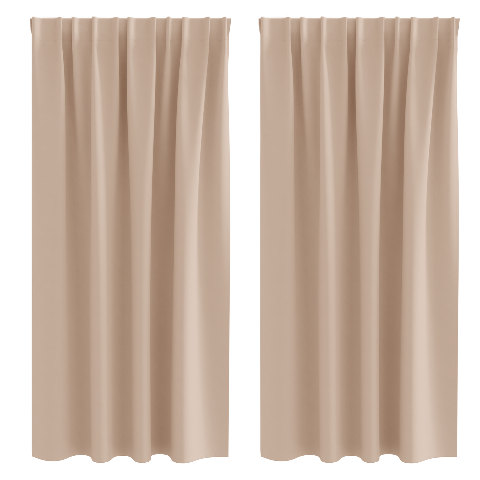 Zwart-out Gordijnen met Ringen 2 pcs Taupe 175 x 140 cm image 2