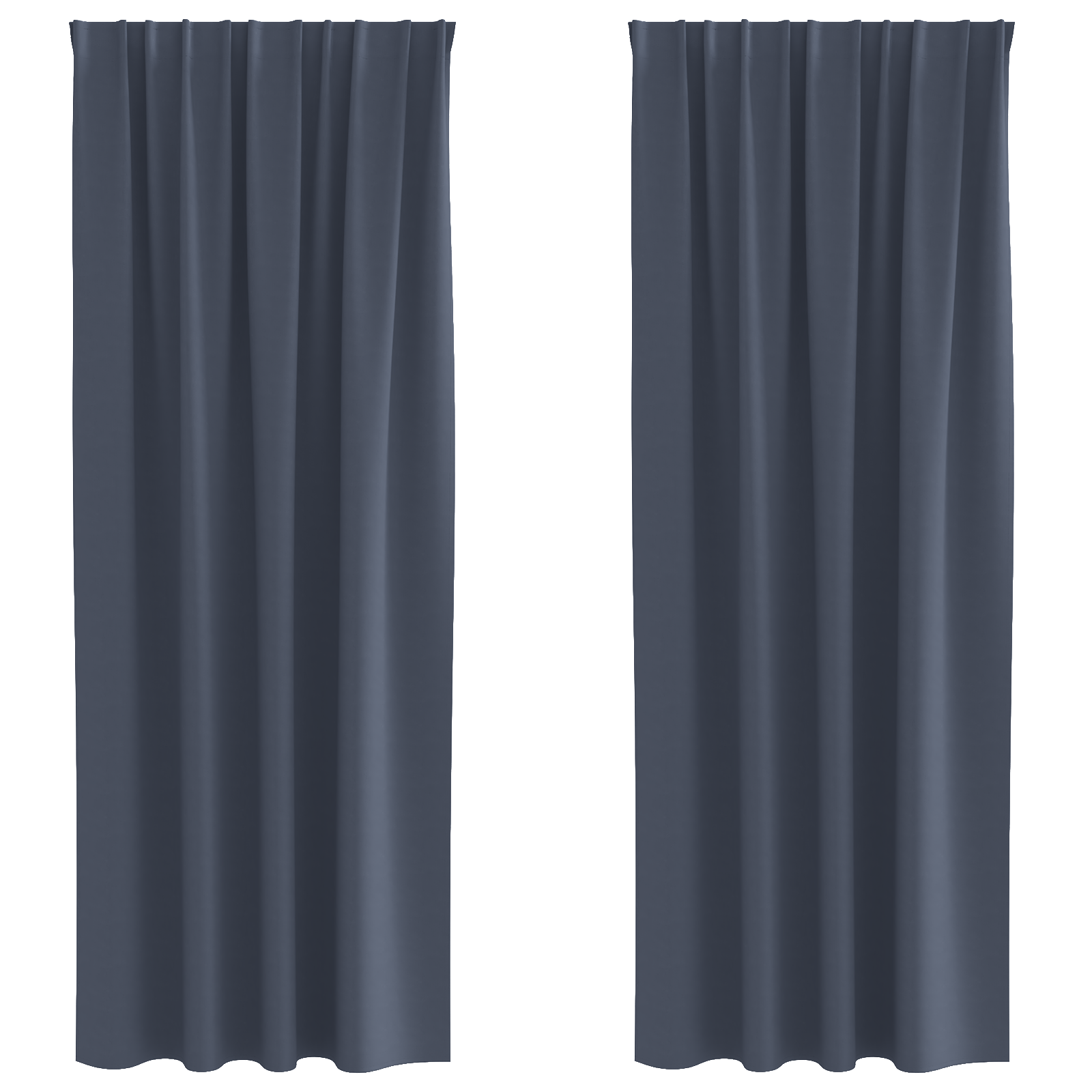 Zwart-out Gordijnen met Ringen 2 pcs Antraciet 225 x 140 cm