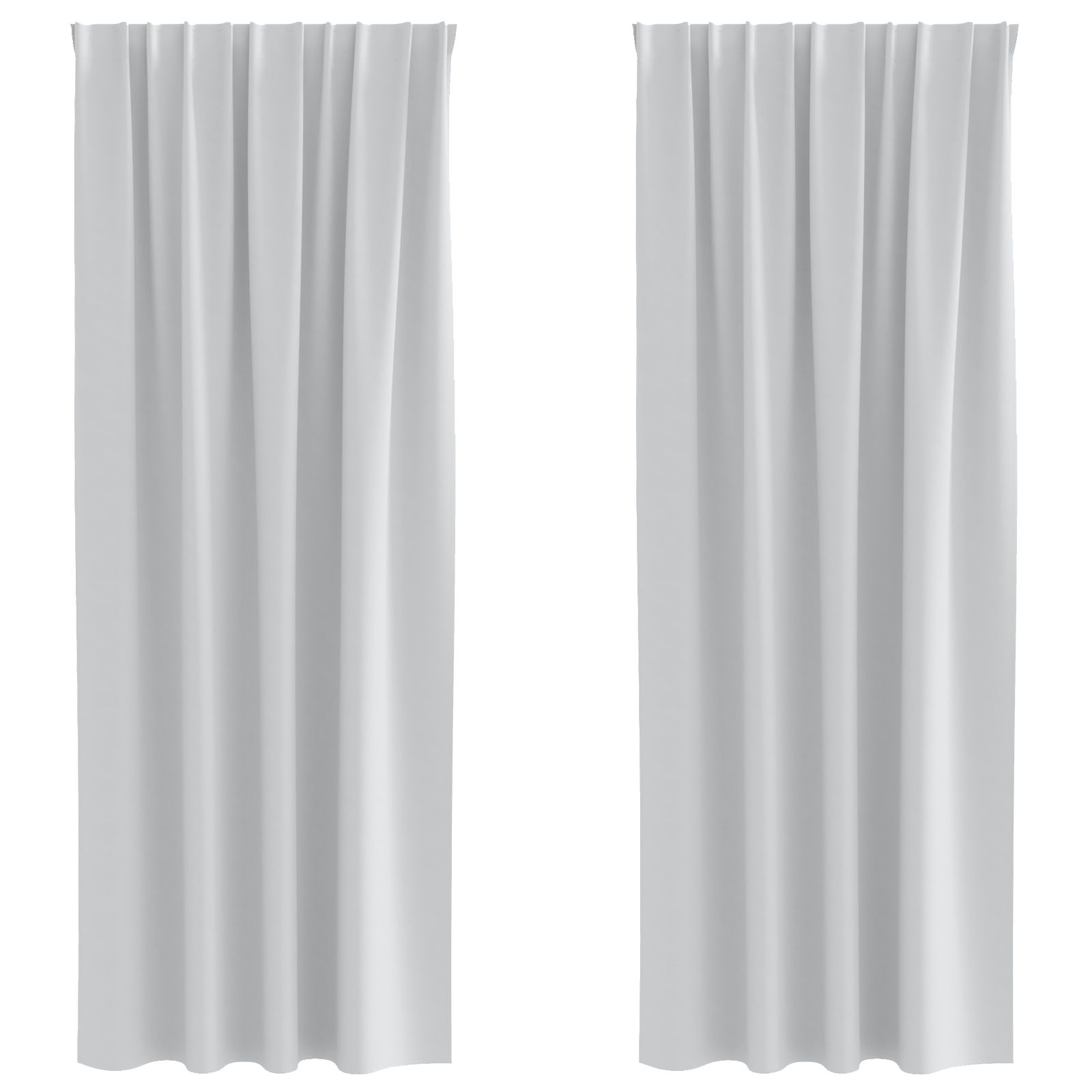 Gordijnen met gordijnen 2 pcs Bleekgrijs 260 x 140 cm Polyester image 2