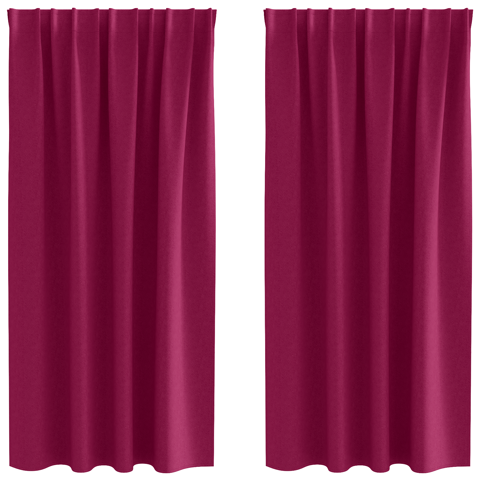 Gordijnen met gordijnen 2 pcs Wijnrood Polyester image 2