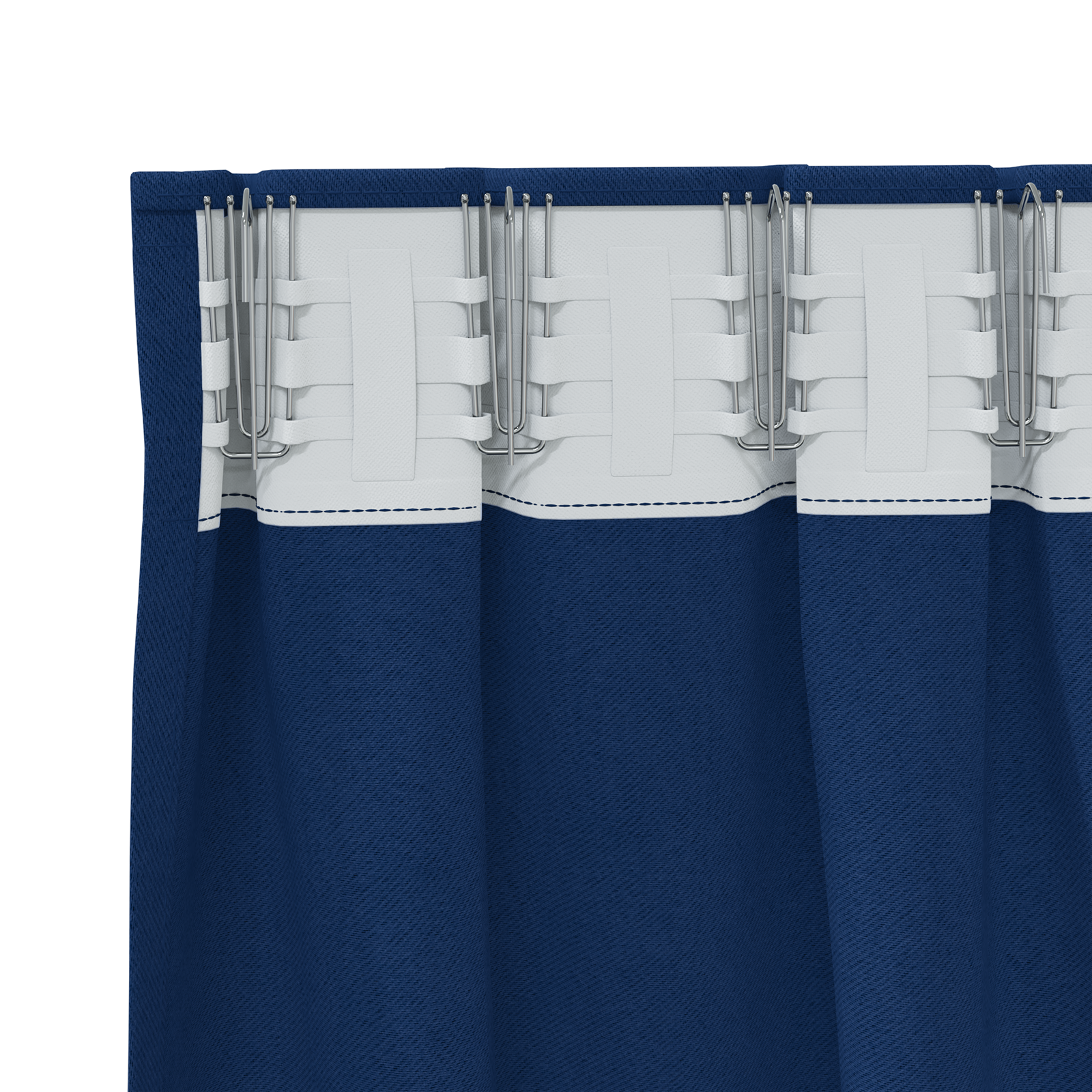 Zwart-out Gordijnen met Ringen 2 pcs Donkerblauw 225 x 140 cm