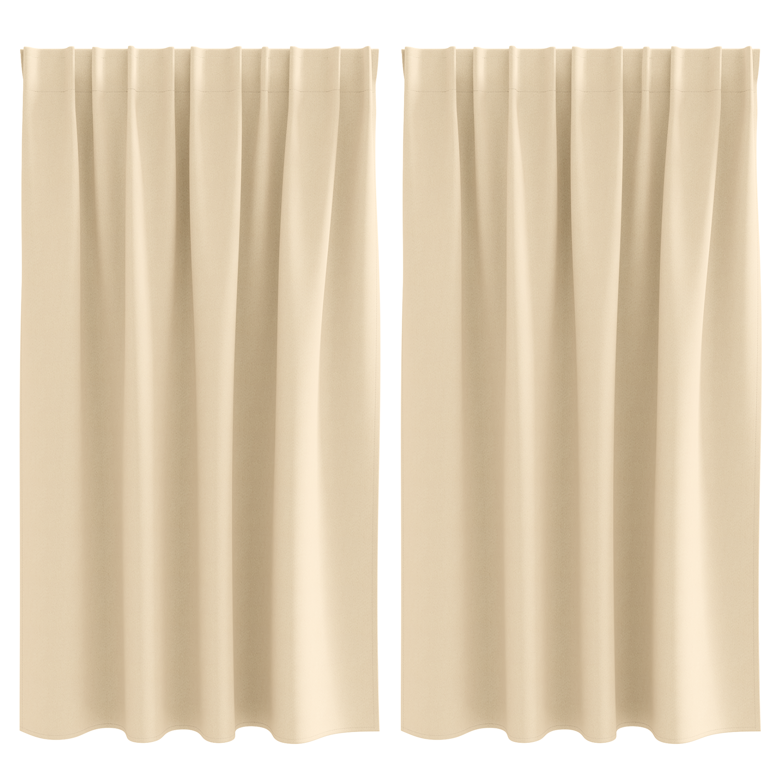 Gordijnen met gordijnen 2 pcs Crème 140 x 140 cm Polyester image 2