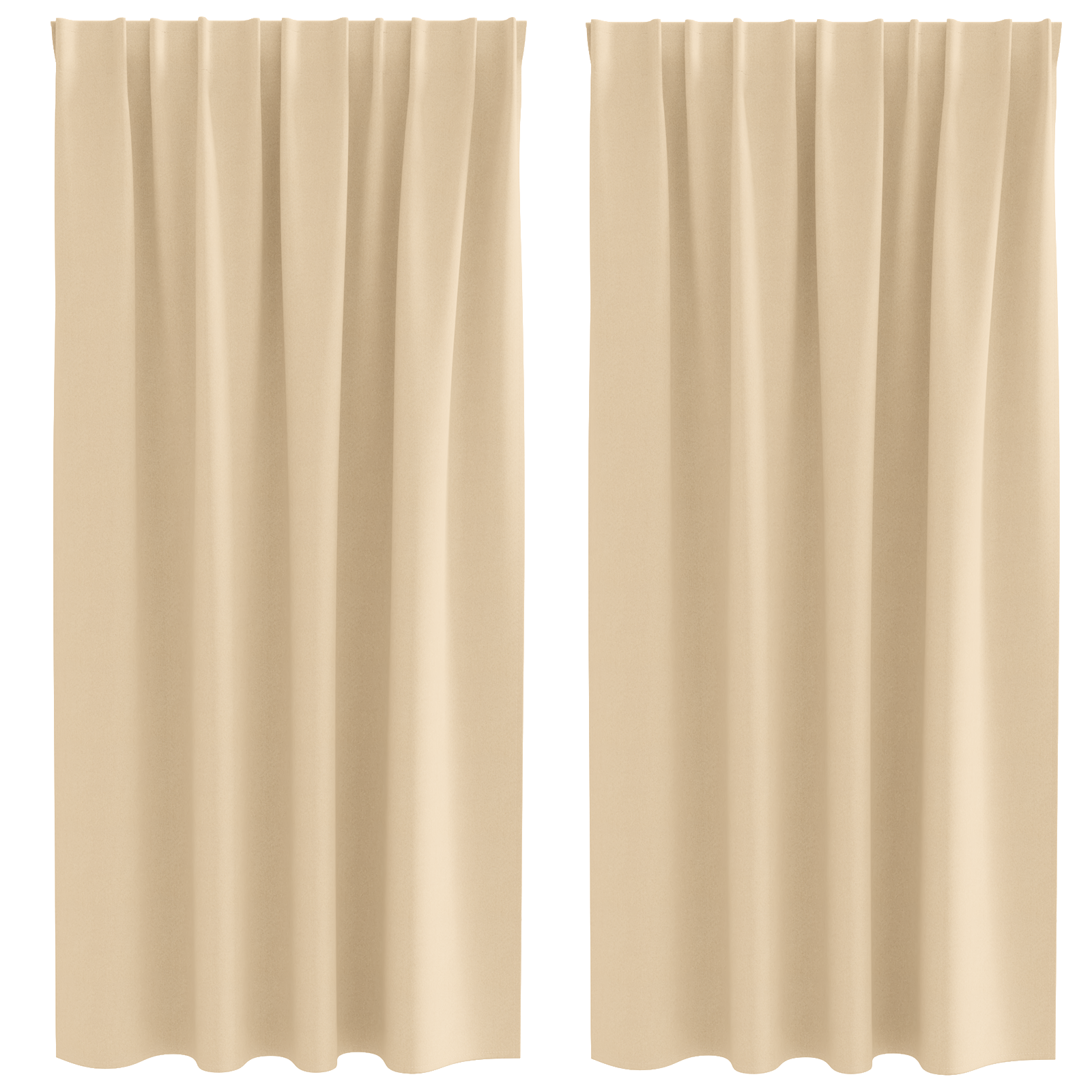 Zwart-out Gordijnen met Ringen 2 pcs Crème 175 x 140 cm