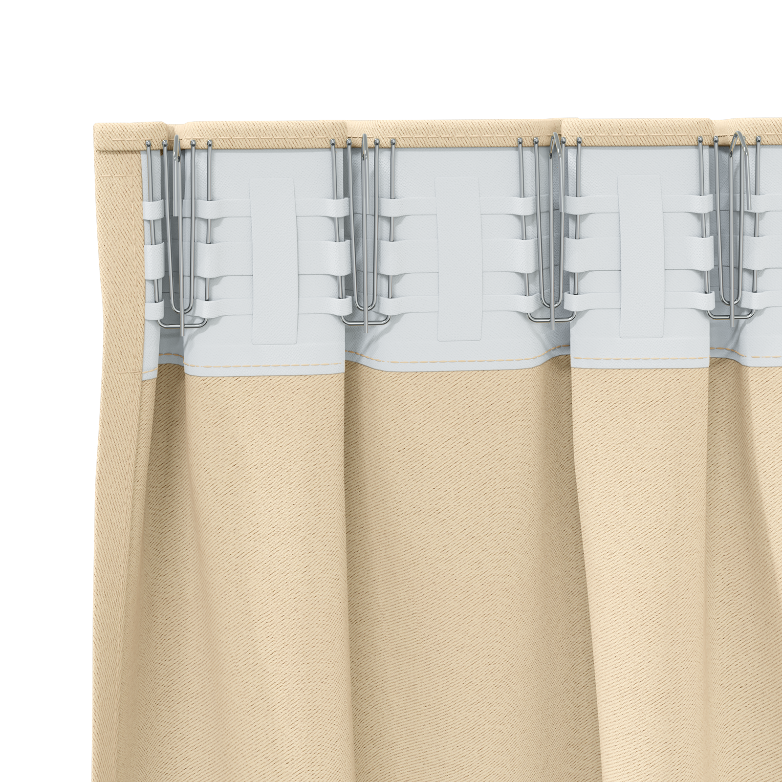 Zwart-out Gordijnen met Ringen 2 pcs Crème 260 x 140 cm